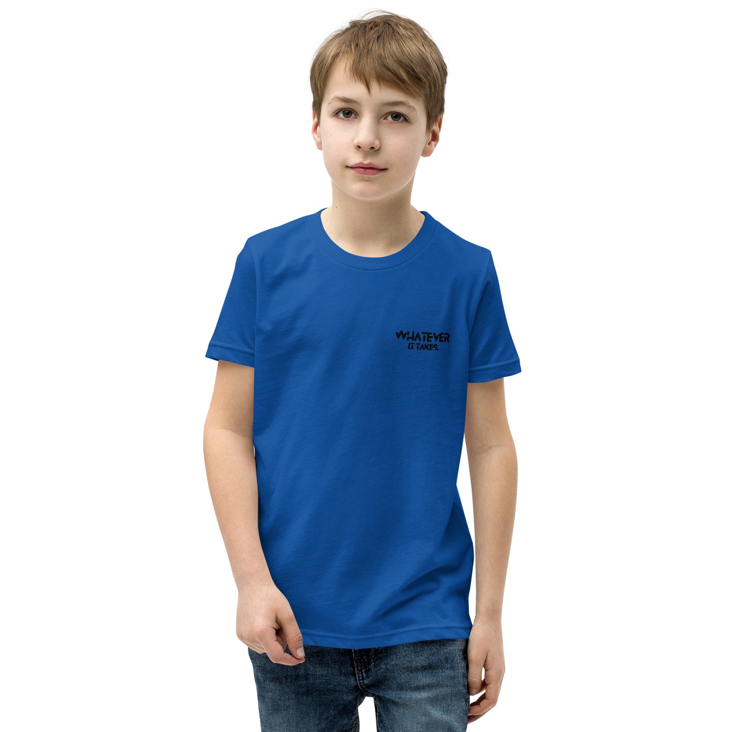 Whatever it takes (front left) - black thread - Youth Short Sleeve T-Shirt