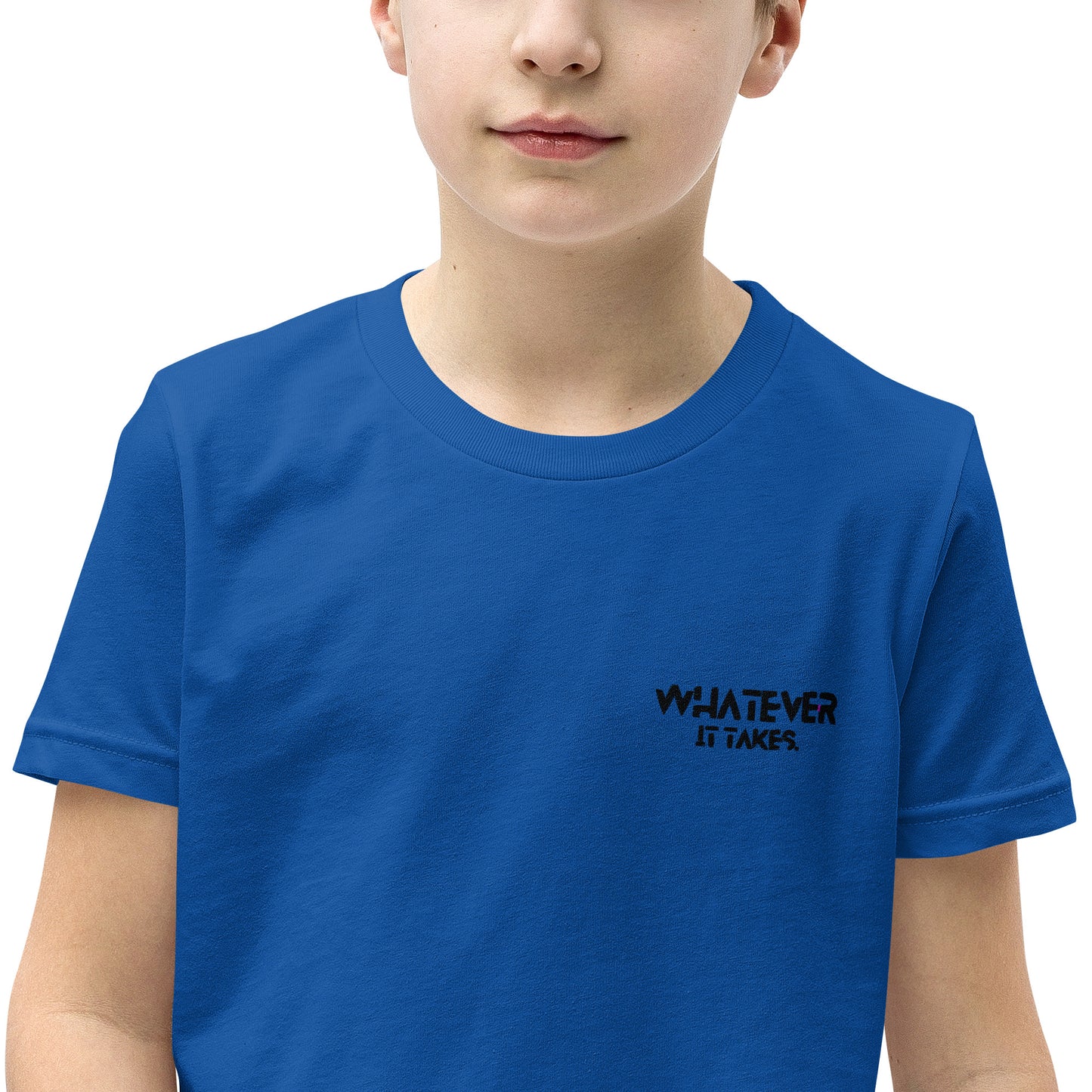 Whatever it takes (front left) - black thread - Youth Short Sleeve T-Shirt