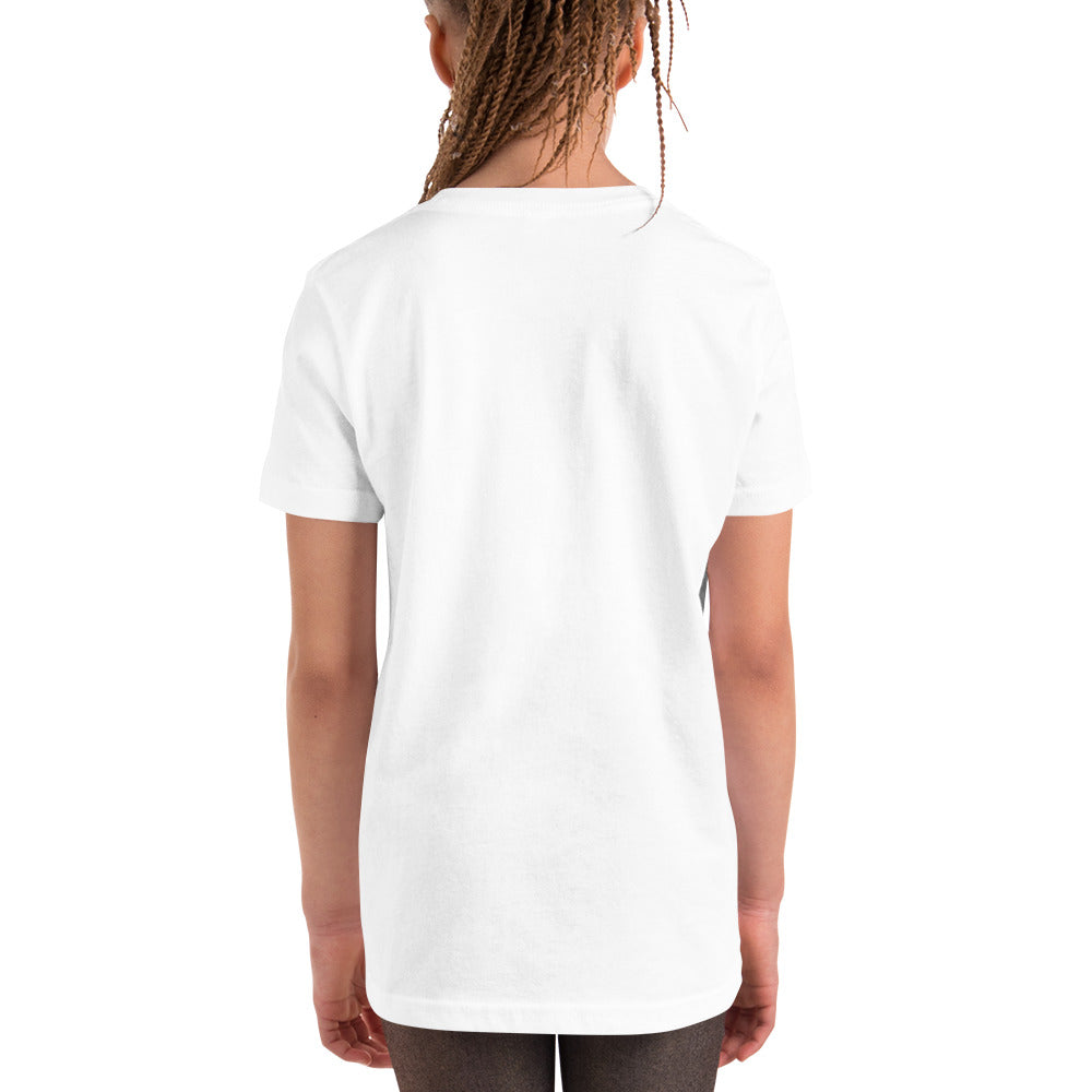 CapSol (front left) - black thread - Youth Short Sleeve T-Shirt