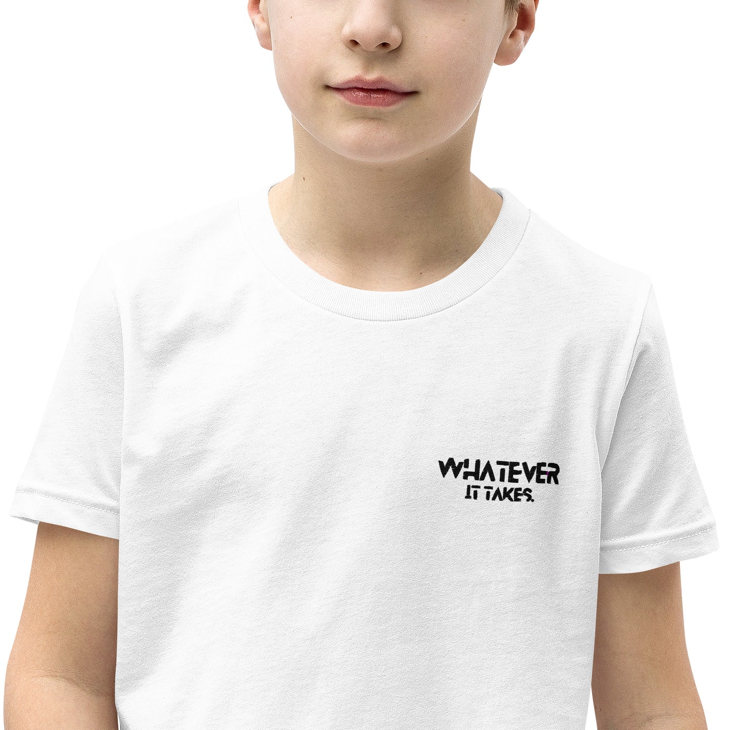 Whatever it takes (front left) - black thread - Youth Short Sleeve T-Shirt