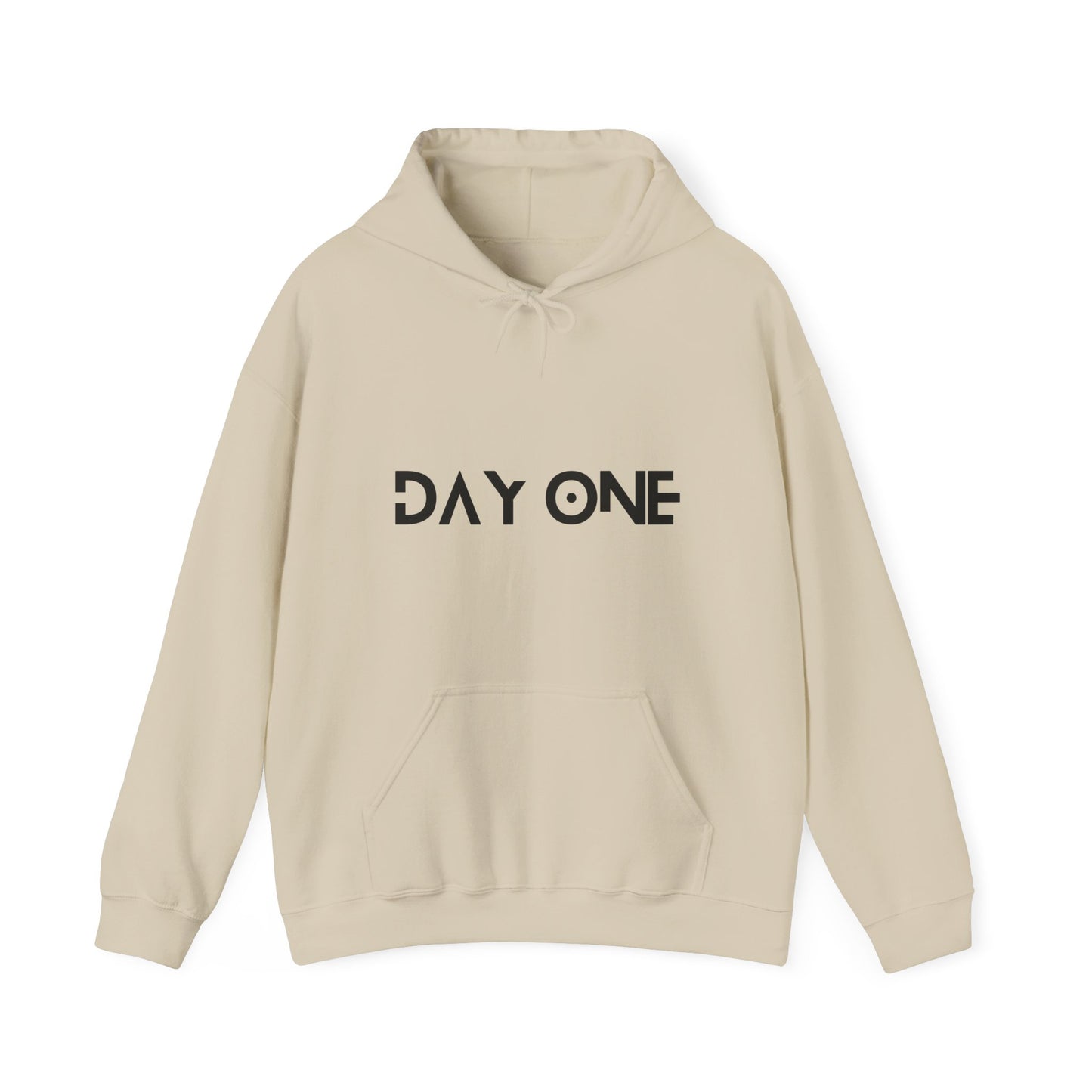 DAY ONE - black text - Hooded Sweatshirt