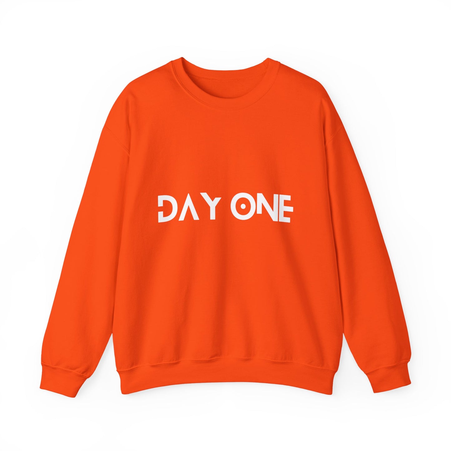 DAY ONE - white text - Crewneck Sweatshirt
