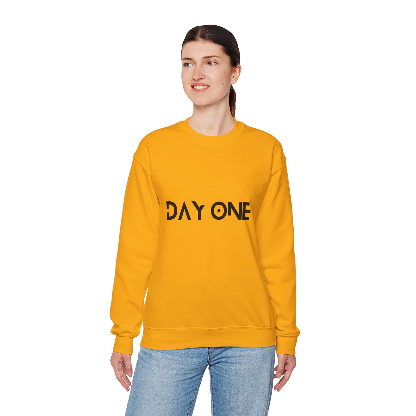 DAY ONE - black text - Crewneck Sweatshirt