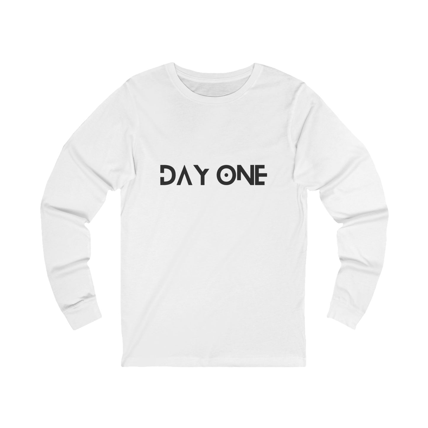 DAY ONE - black text - Jersey Long Sleeve Tee