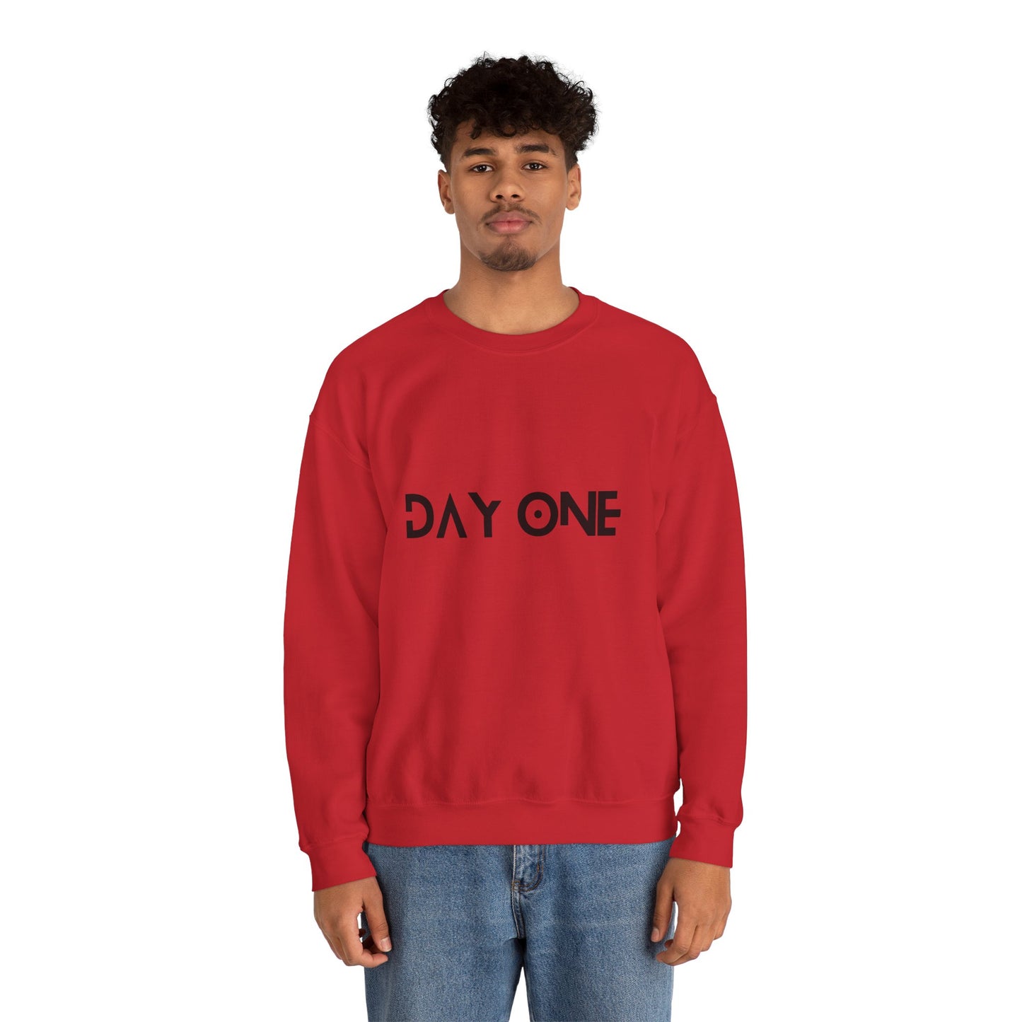 DAY ONE - black text - Crewneck Sweatshirt