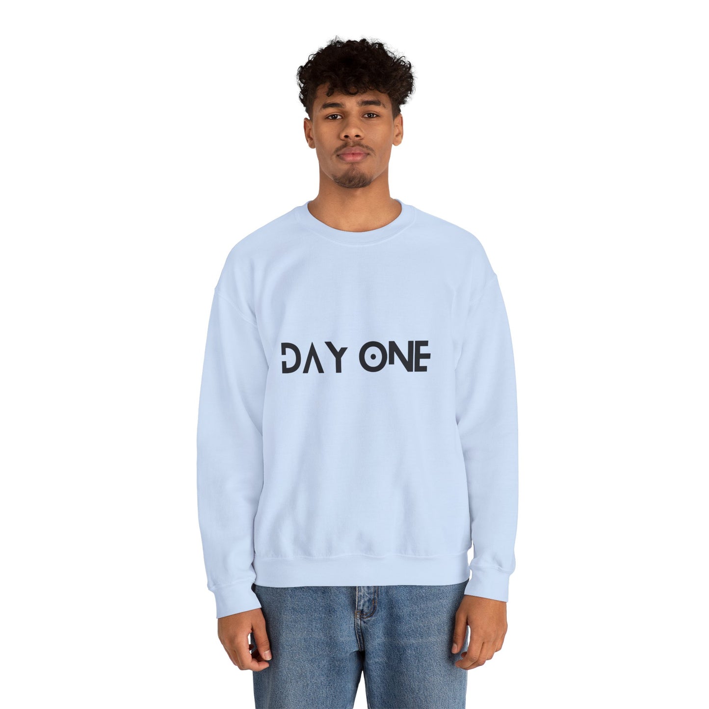 DAY ONE - black text - Crewneck Sweatshirt