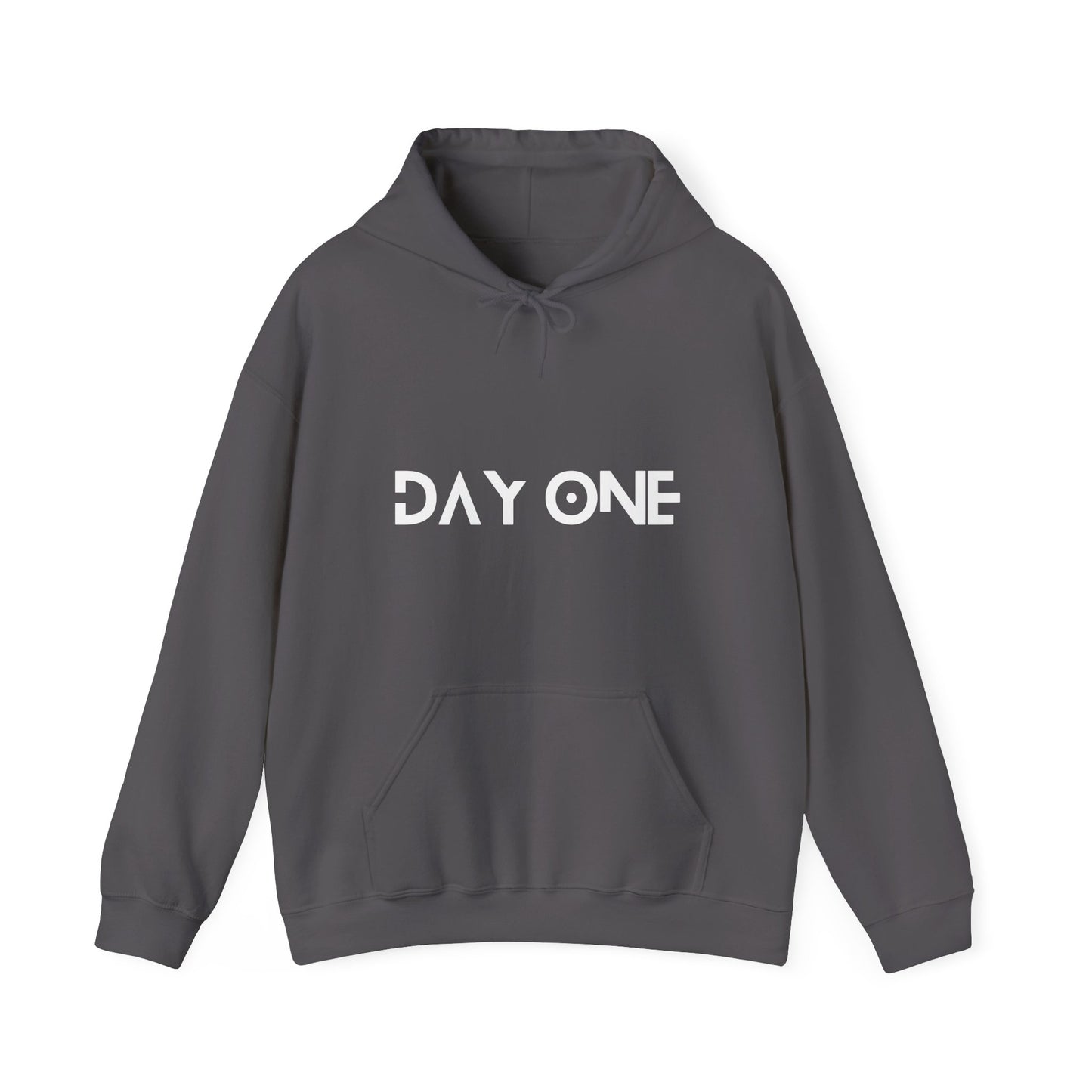 DAY ONE - white text - Hooded Sweatshirt