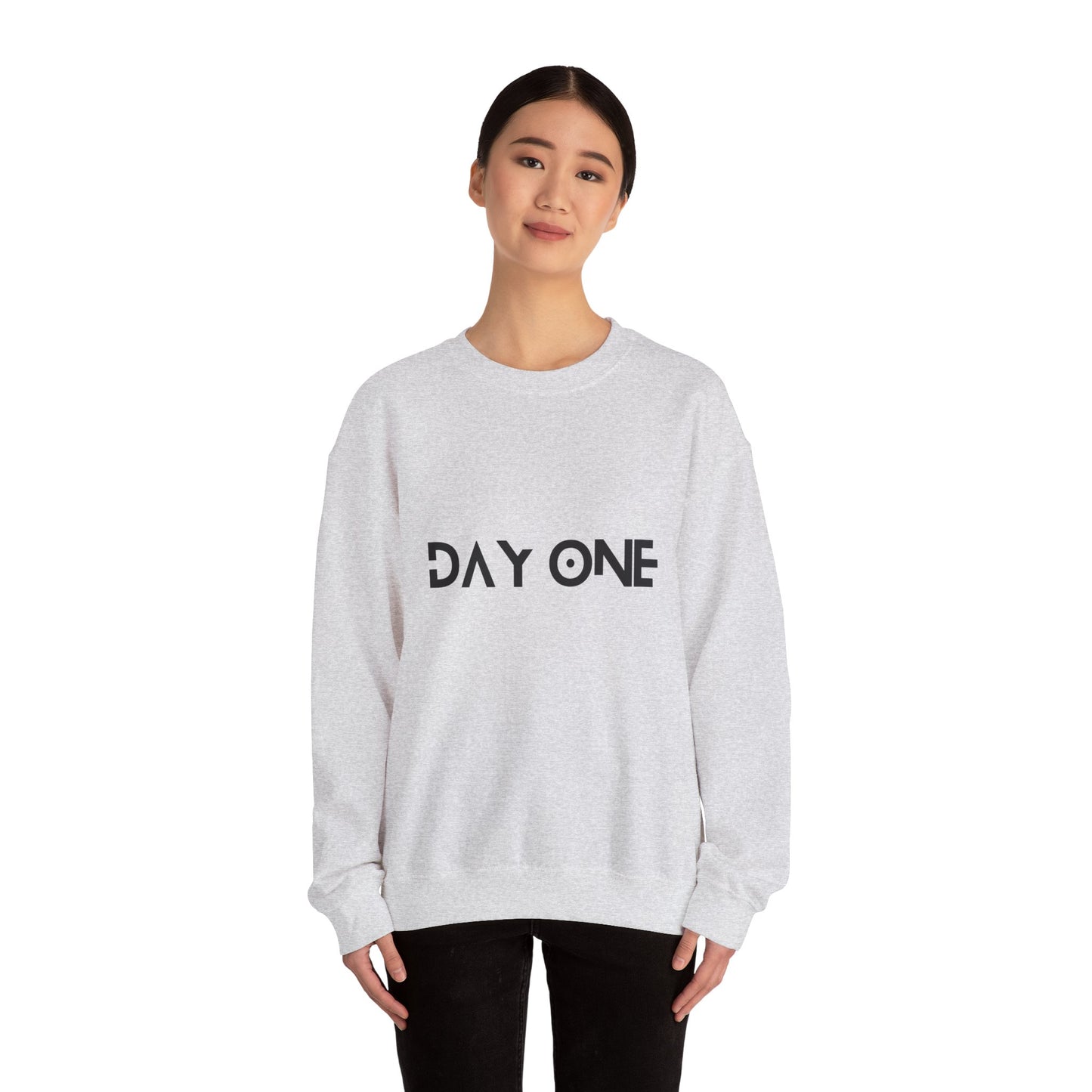 DAY ONE - black text - Crewneck Sweatshirt