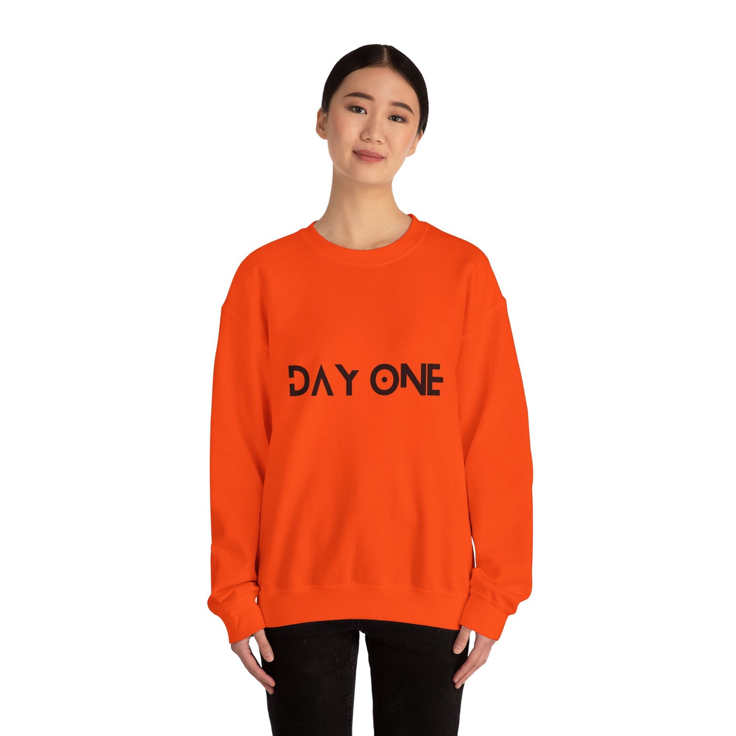DAY ONE - black text - Crewneck Sweatshirt