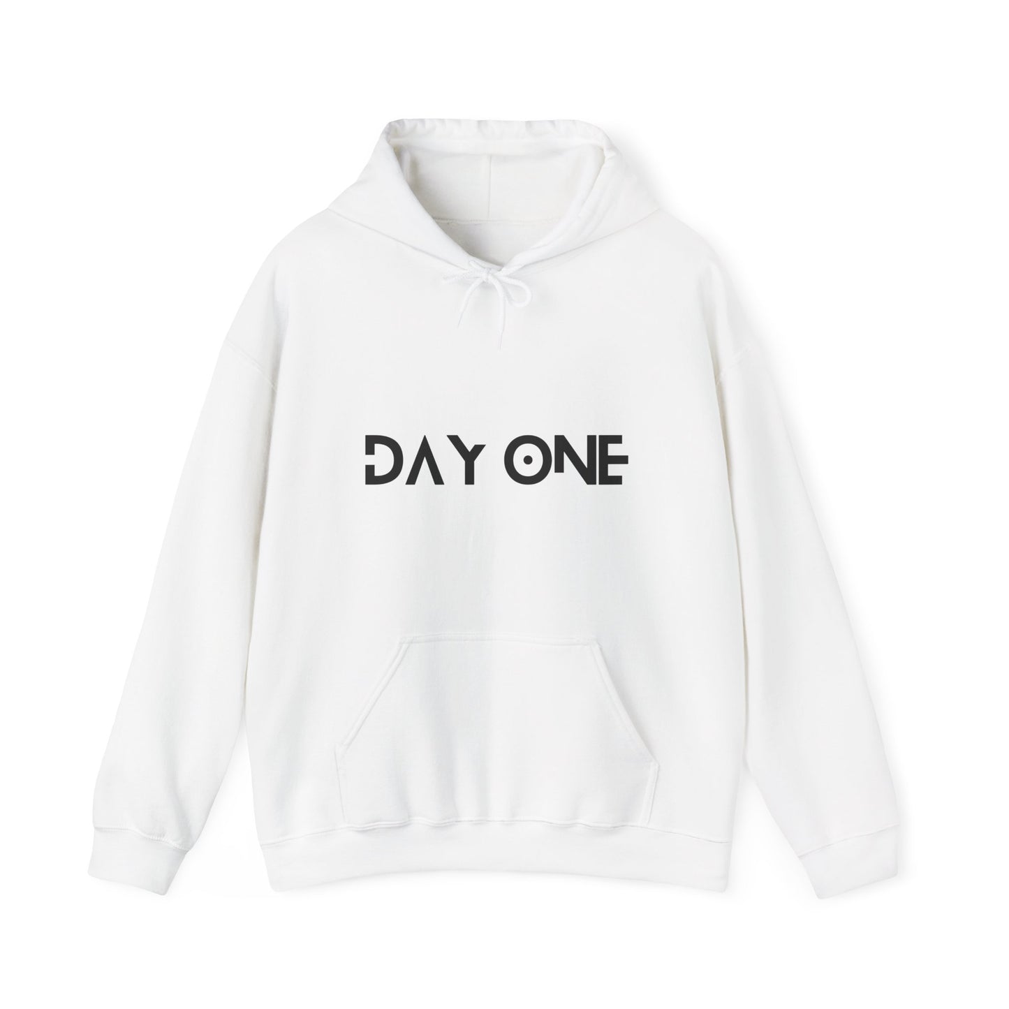 DAY ONE - black text - Hooded Sweatshirt