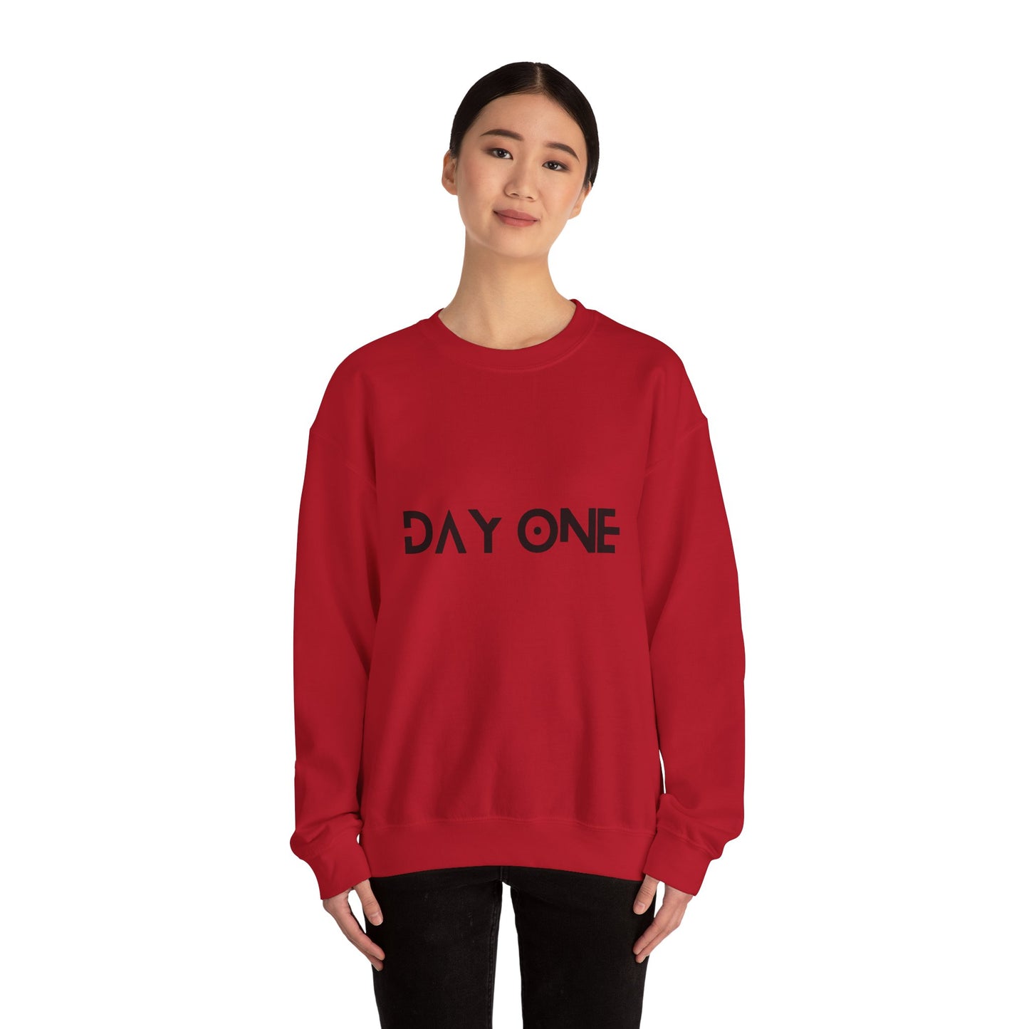 DAY ONE - black text - Crewneck Sweatshirt