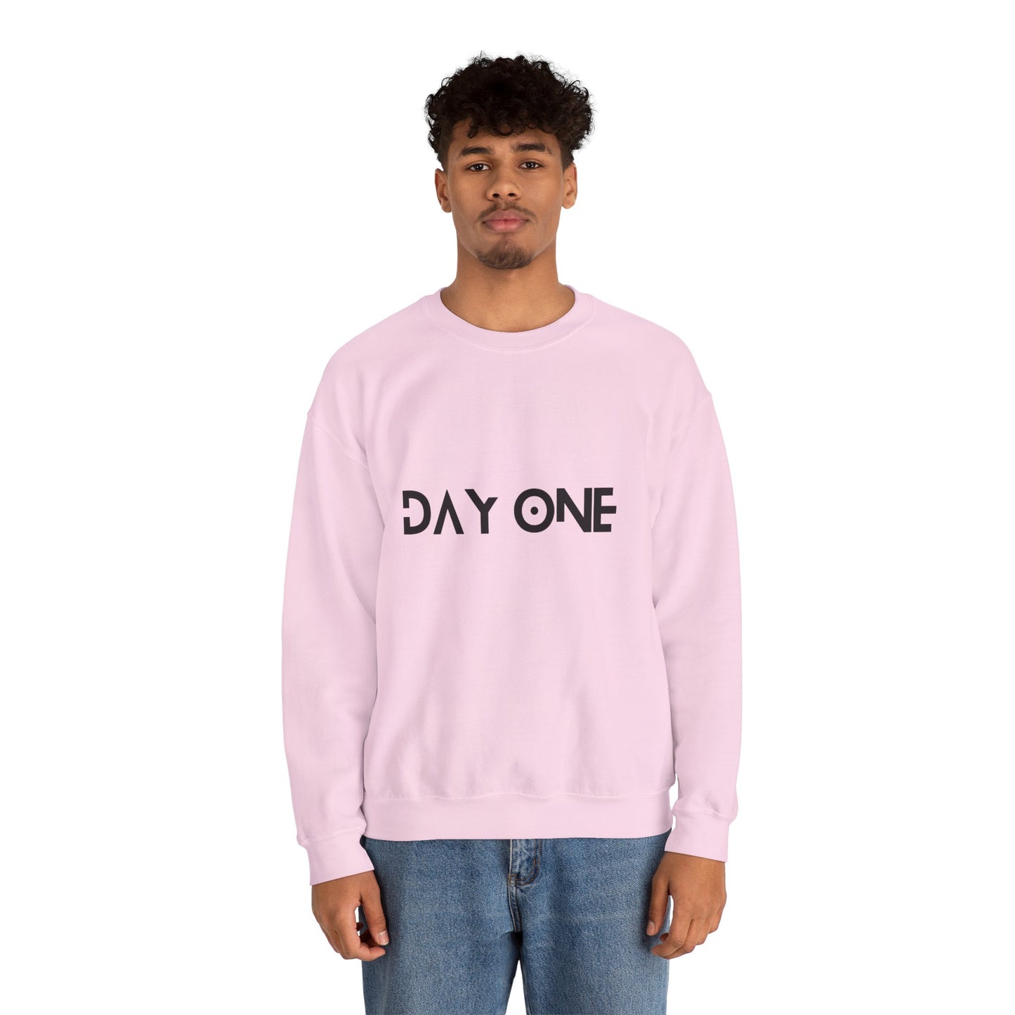 DAY ONE - black text - Crewneck Sweatshirt