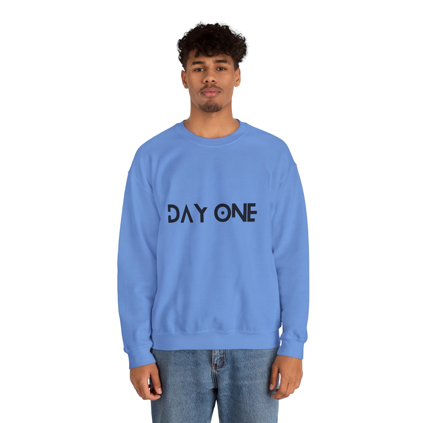 DAY ONE - black text - Crewneck Sweatshirt