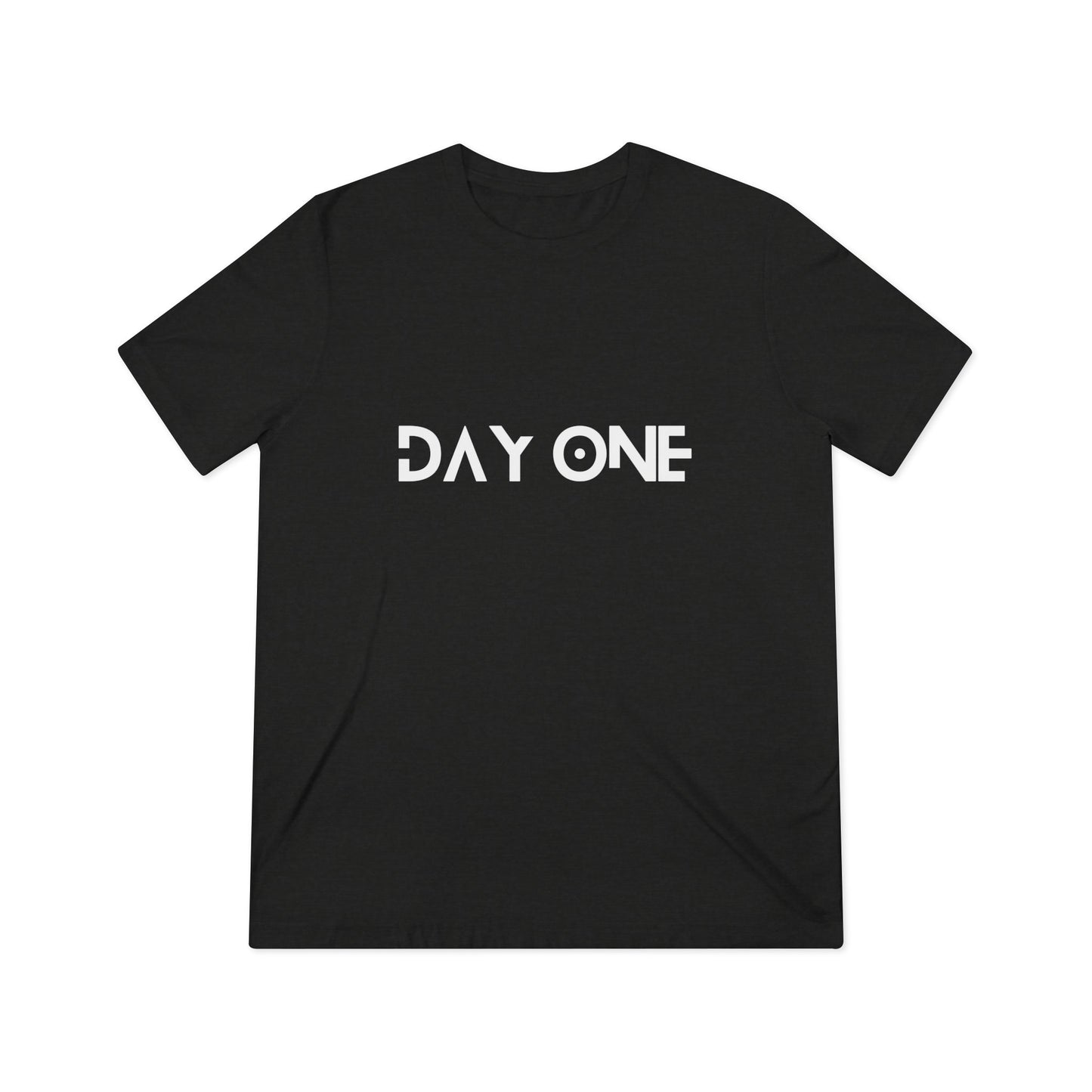 DAY ONE - white text - Triblend Tee