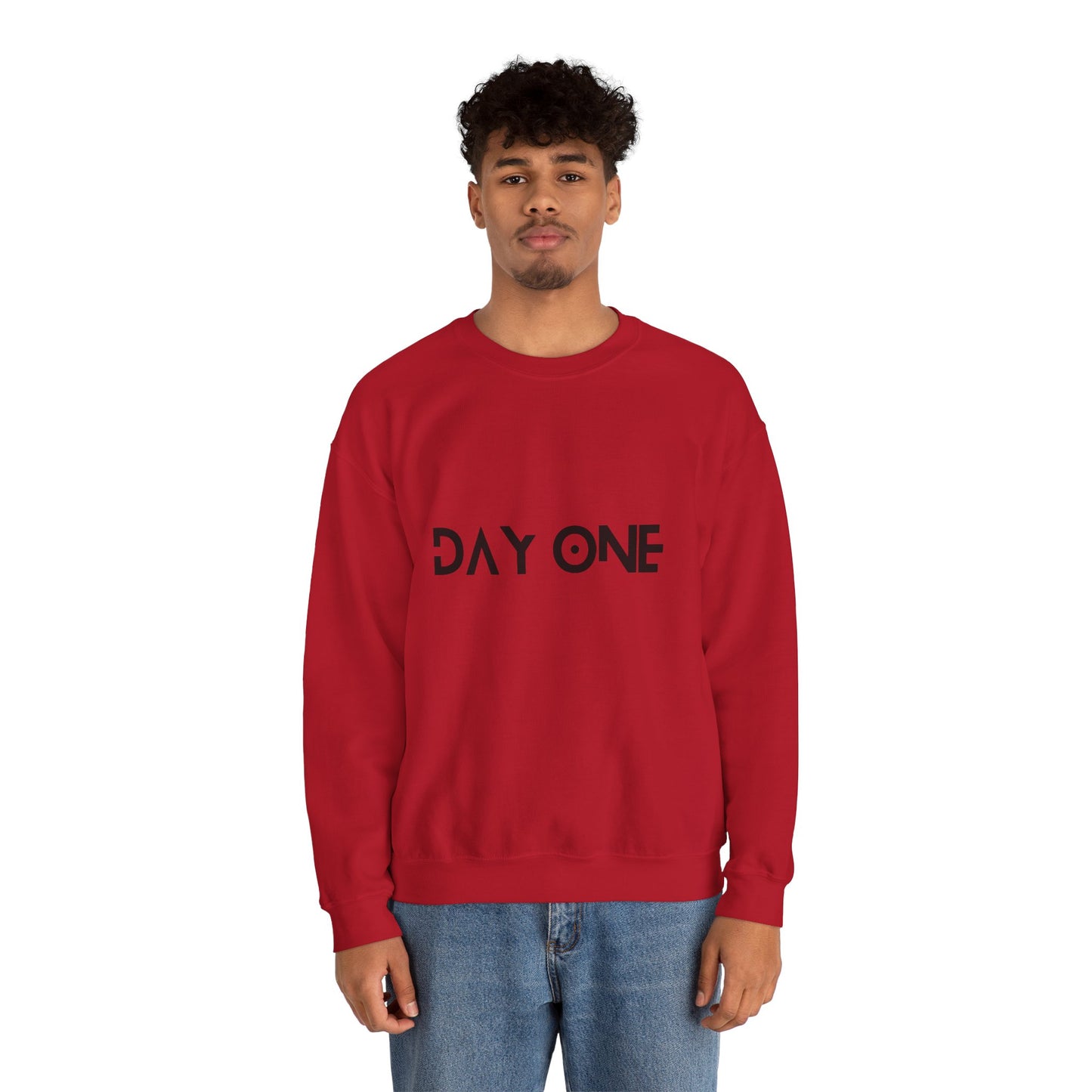 DAY ONE - black text - Crewneck Sweatshirt