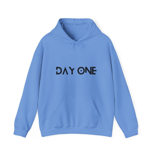 DAY ONE - black text - Hooded Sweatshirt