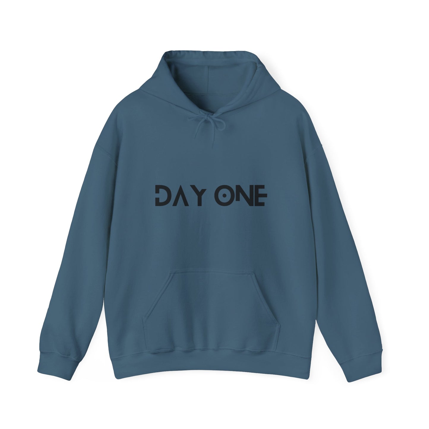 DAY ONE - black text - Hooded Sweatshirt