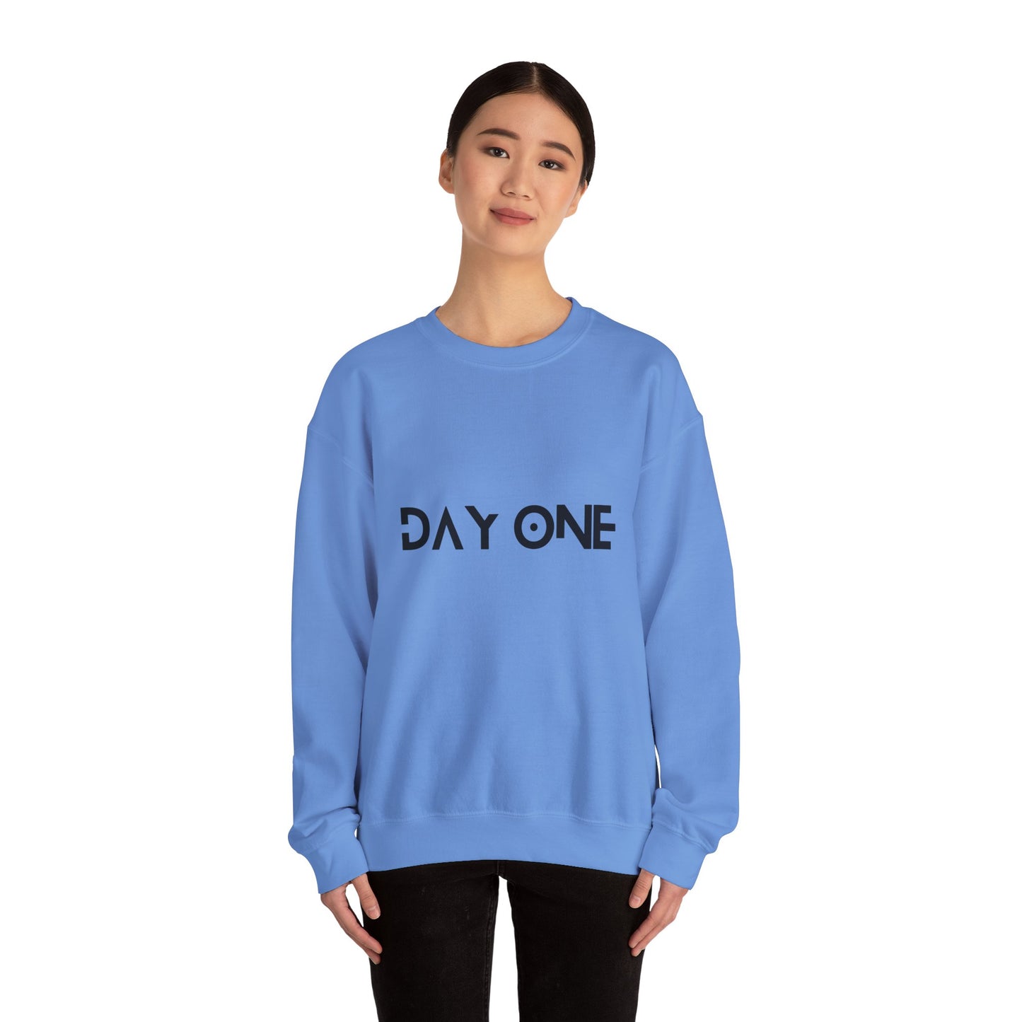 DAY ONE - black text - Crewneck Sweatshirt