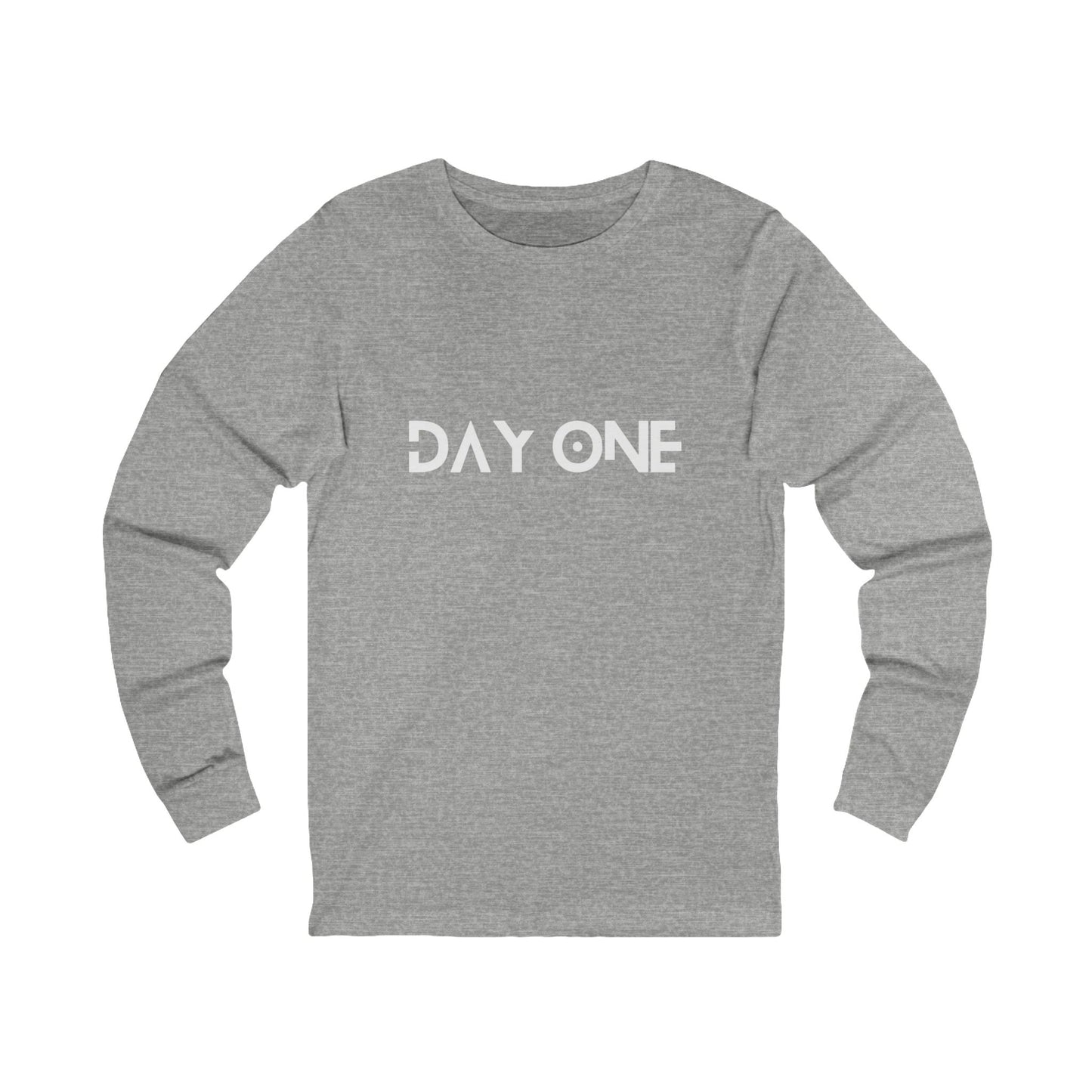DAY ONE - white text - Jersey Long Sleeve Tee