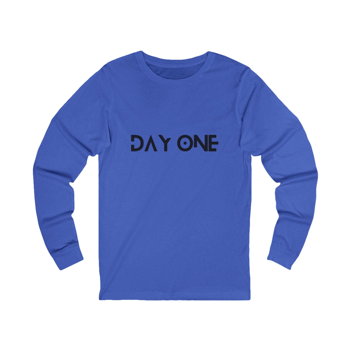DAY ONE - black text - Jersey Long Sleeve Tee
