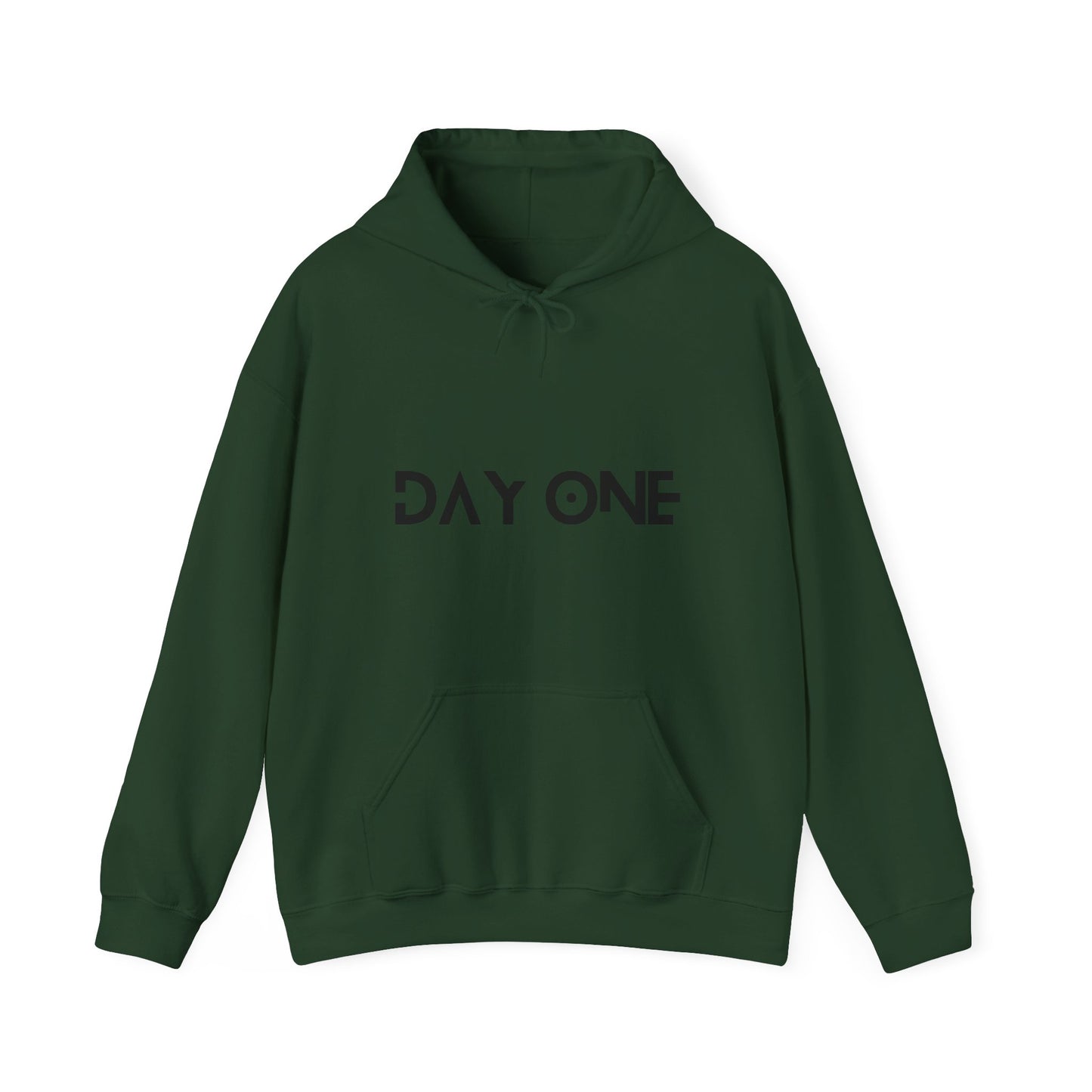DAY ONE - black text - Hooded Sweatshirt
