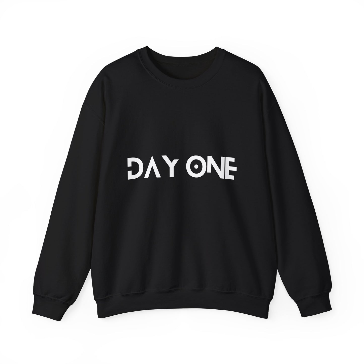 DAY ONE - white text - Crewneck Sweatshirt