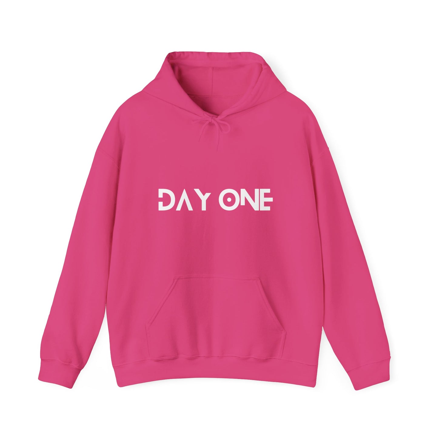 DAY ONE - white text - Hooded Sweatshirt