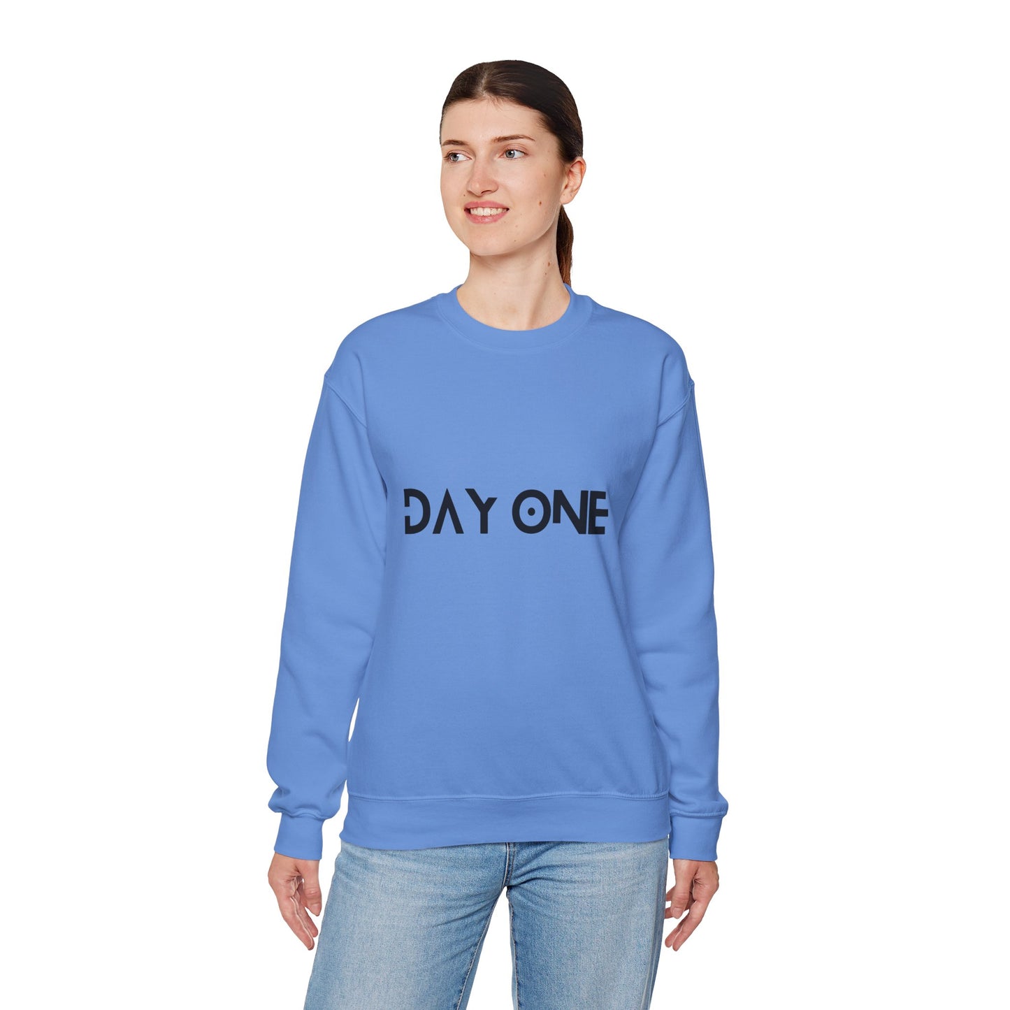 DAY ONE - black text - Crewneck Sweatshirt