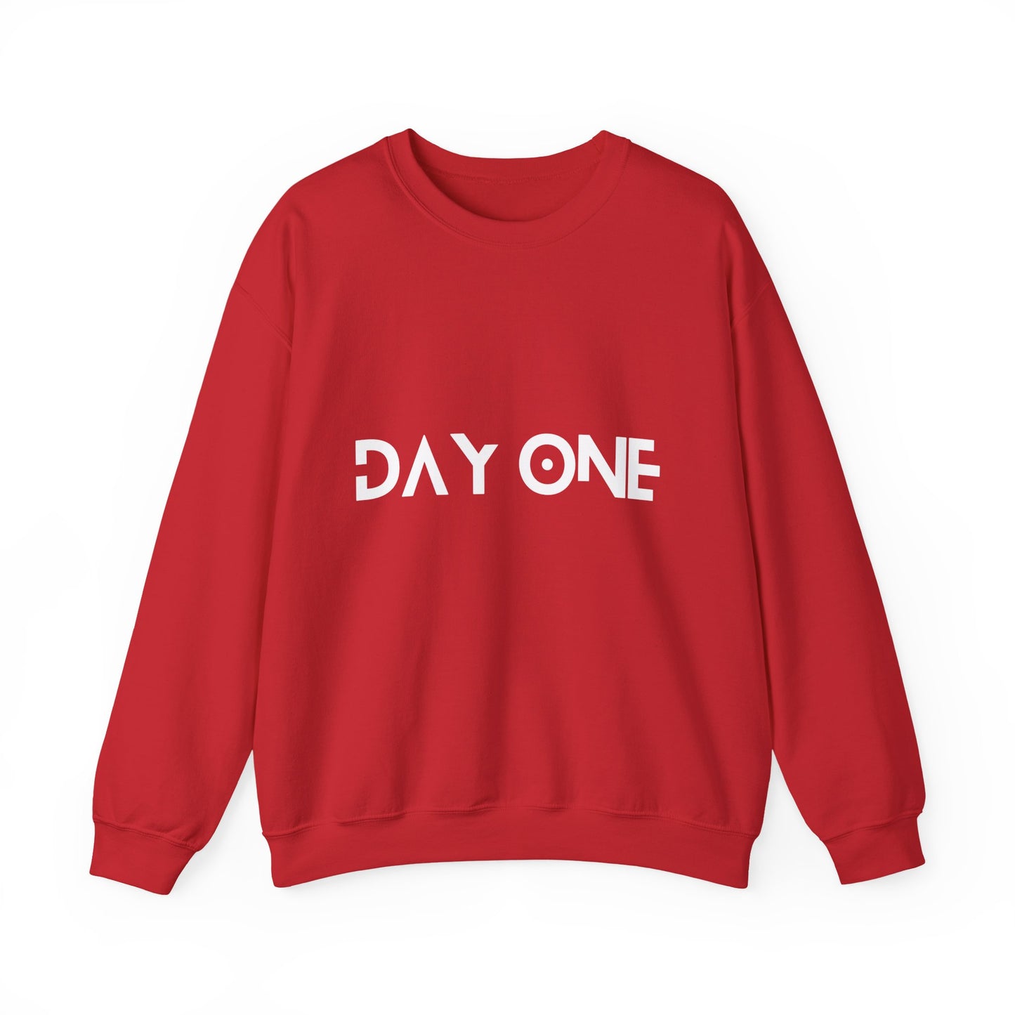 DAY ONE - white text - Crewneck Sweatshirt