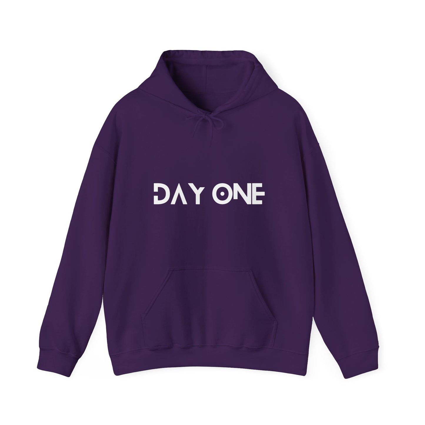 DAY ONE - white text - Hooded Sweatshirt