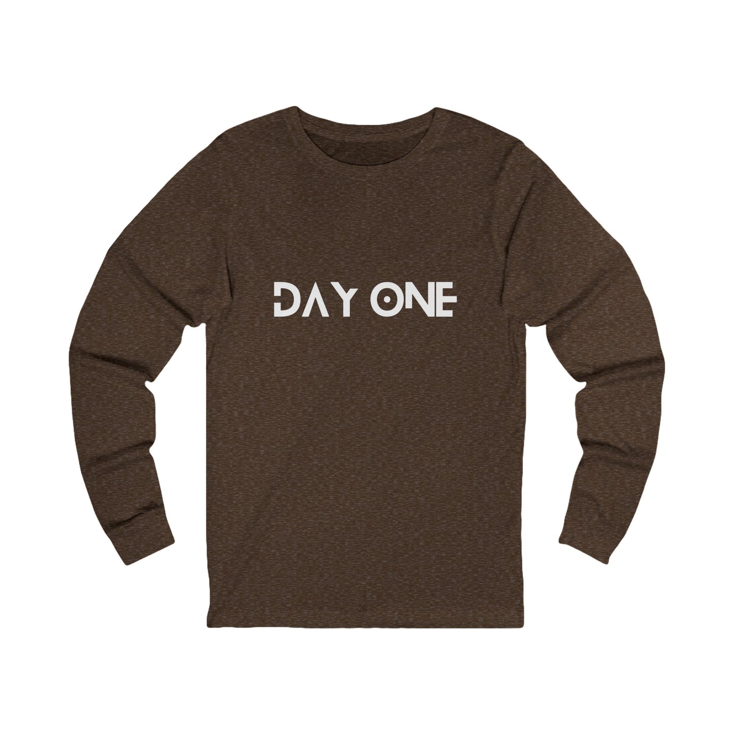 DAY ONE - white text - Jersey Long Sleeve Tee