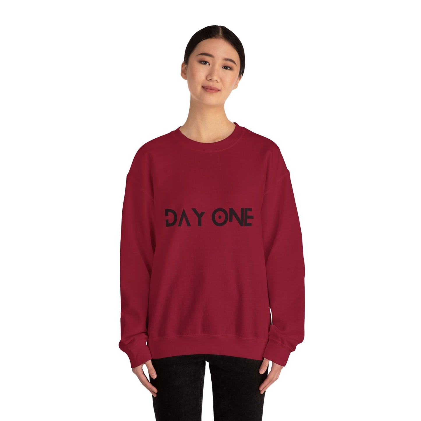 DAY ONE - black text - Crewneck Sweatshirt
