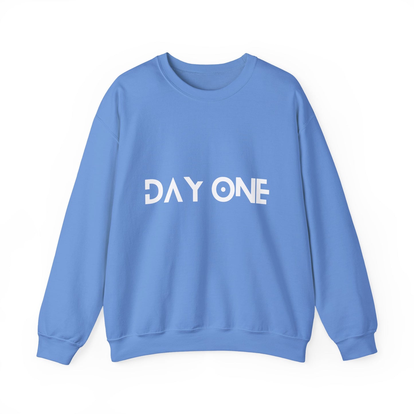 DAY ONE - white text - Crewneck Sweatshirt