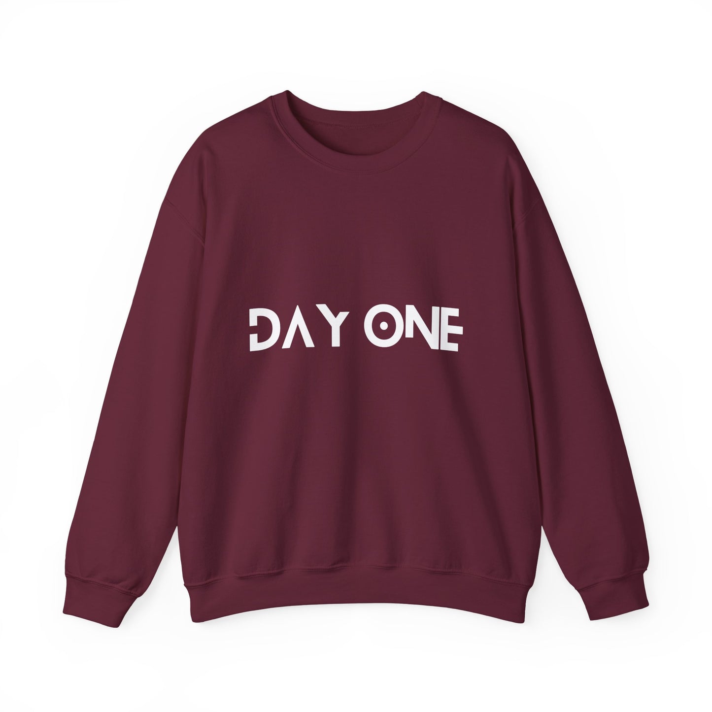 DAY ONE - white text - Crewneck Sweatshirt