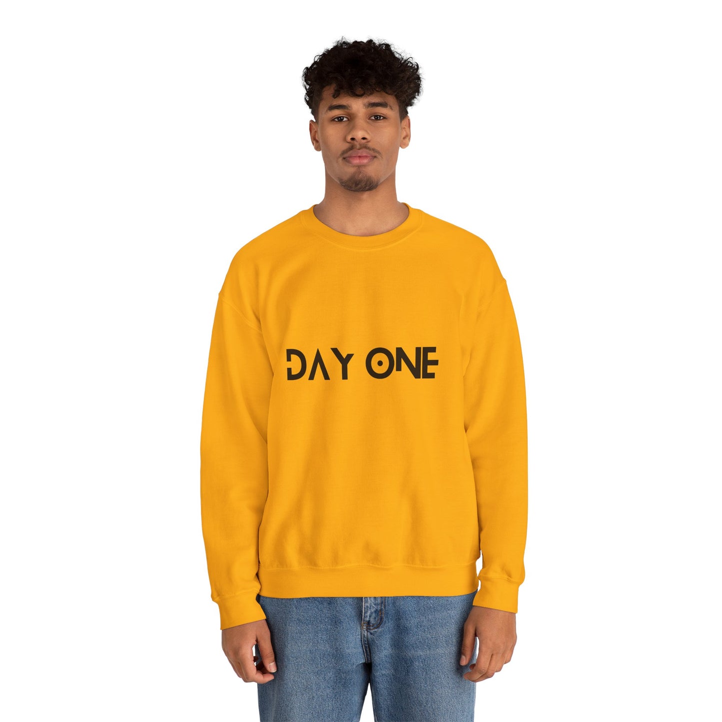 DAY ONE - black text - Crewneck Sweatshirt