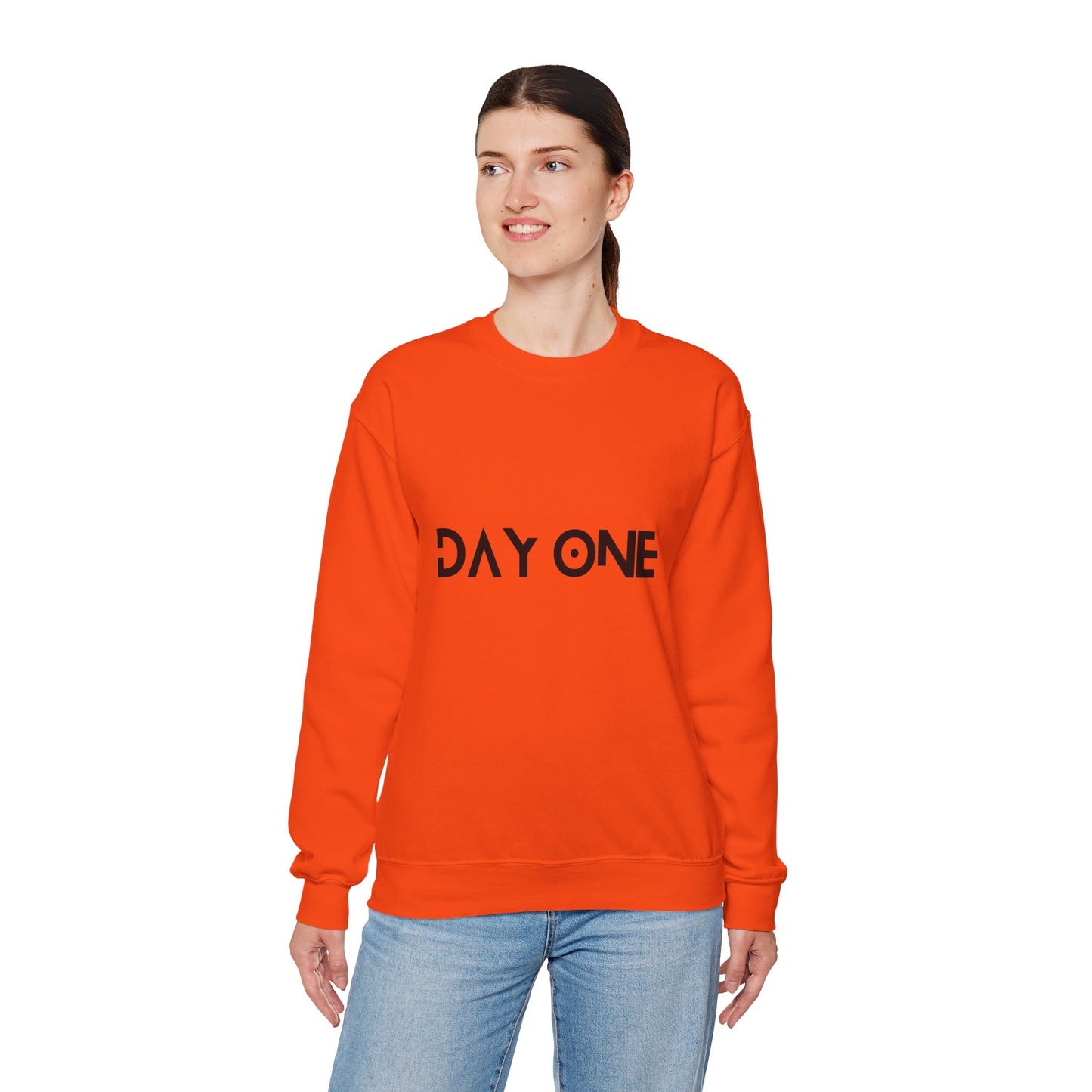 DAY ONE - black text - Crewneck Sweatshirt