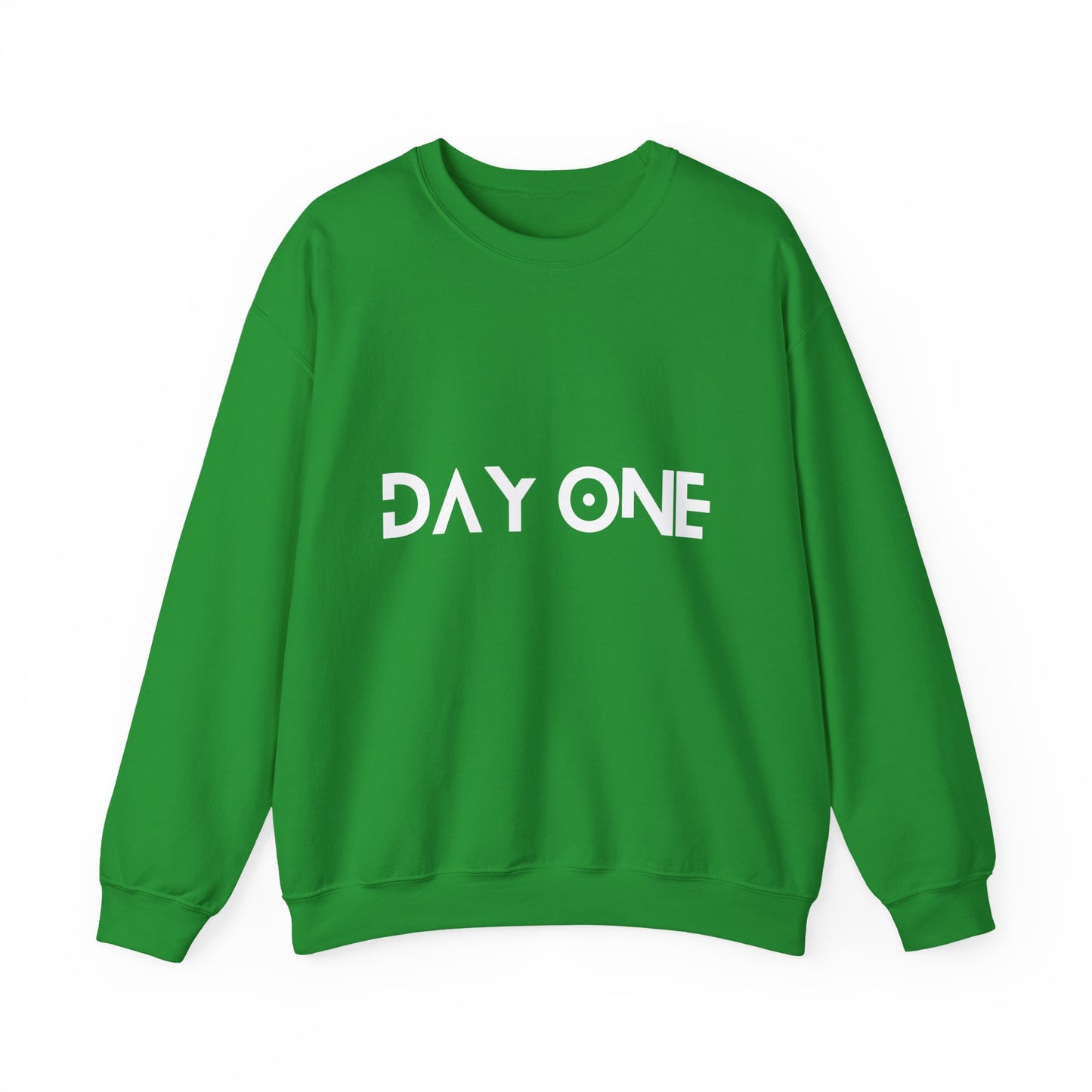 DAY ONE - white text - Crewneck Sweatshirt