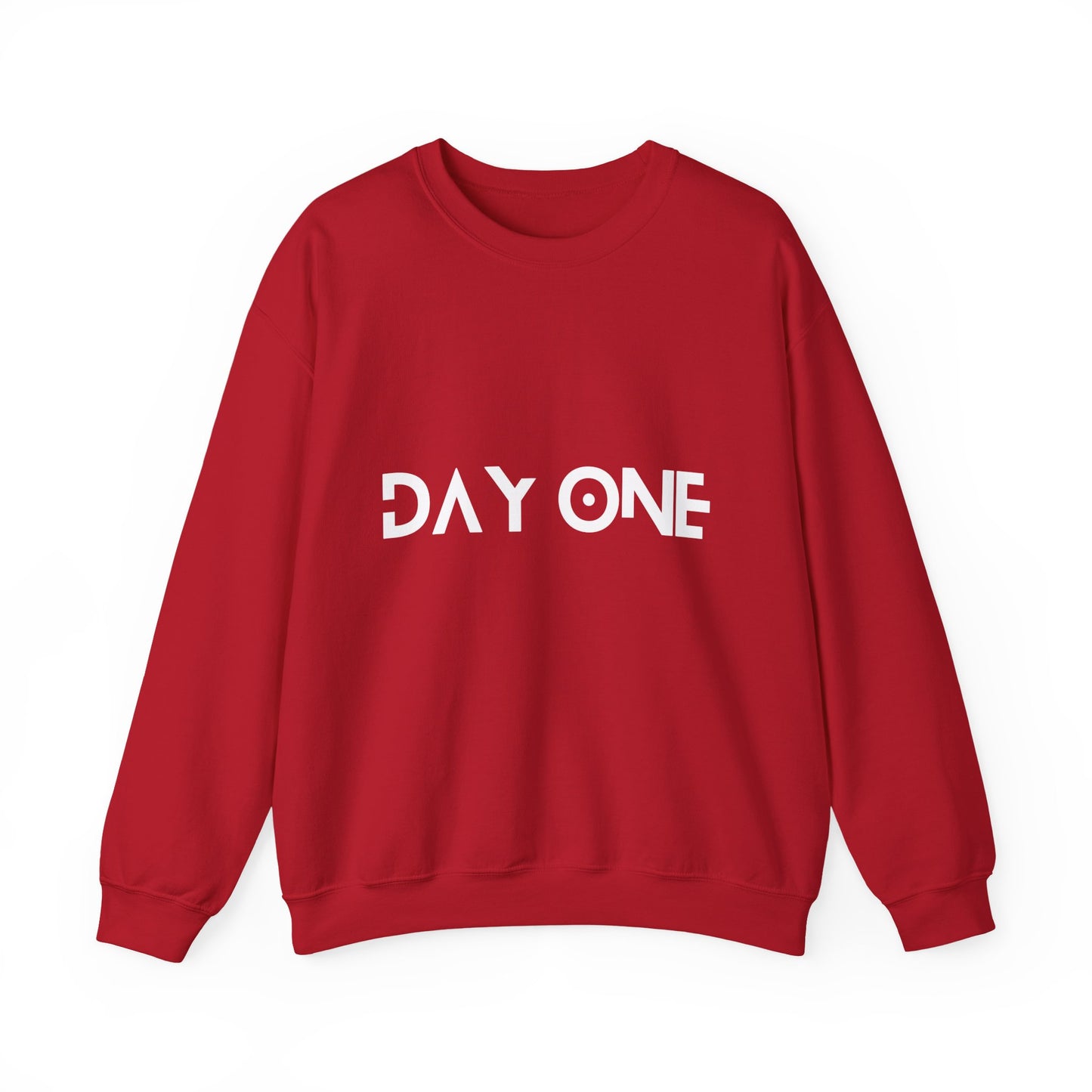 DAY ONE - white text - Crewneck Sweatshirt