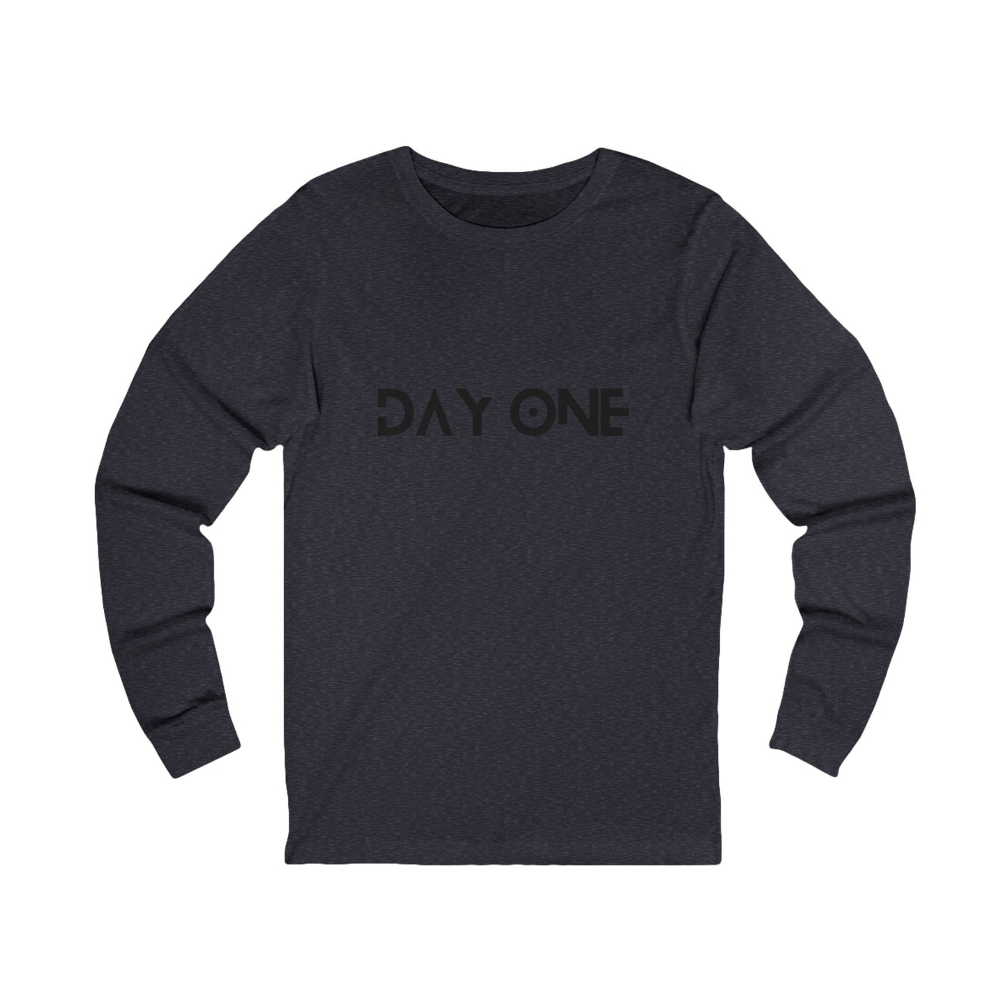 DAY ONE - black text - Jersey Long Sleeve Tee