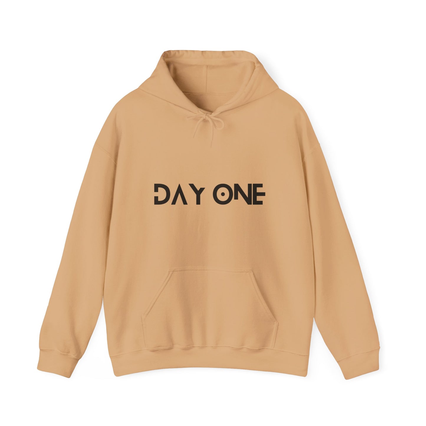 DAY ONE - black text - Hooded Sweatshirt