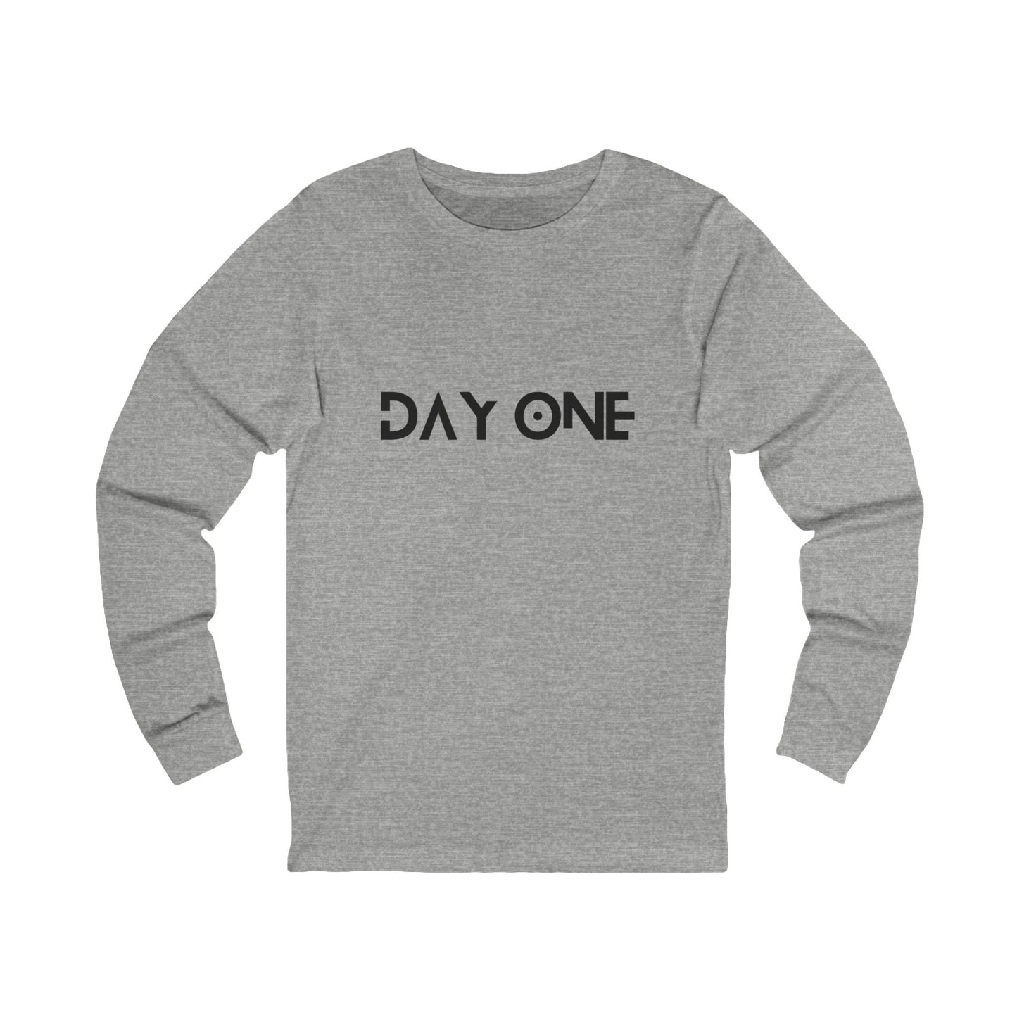 DAY ONE - black text - Jersey Long Sleeve Tee