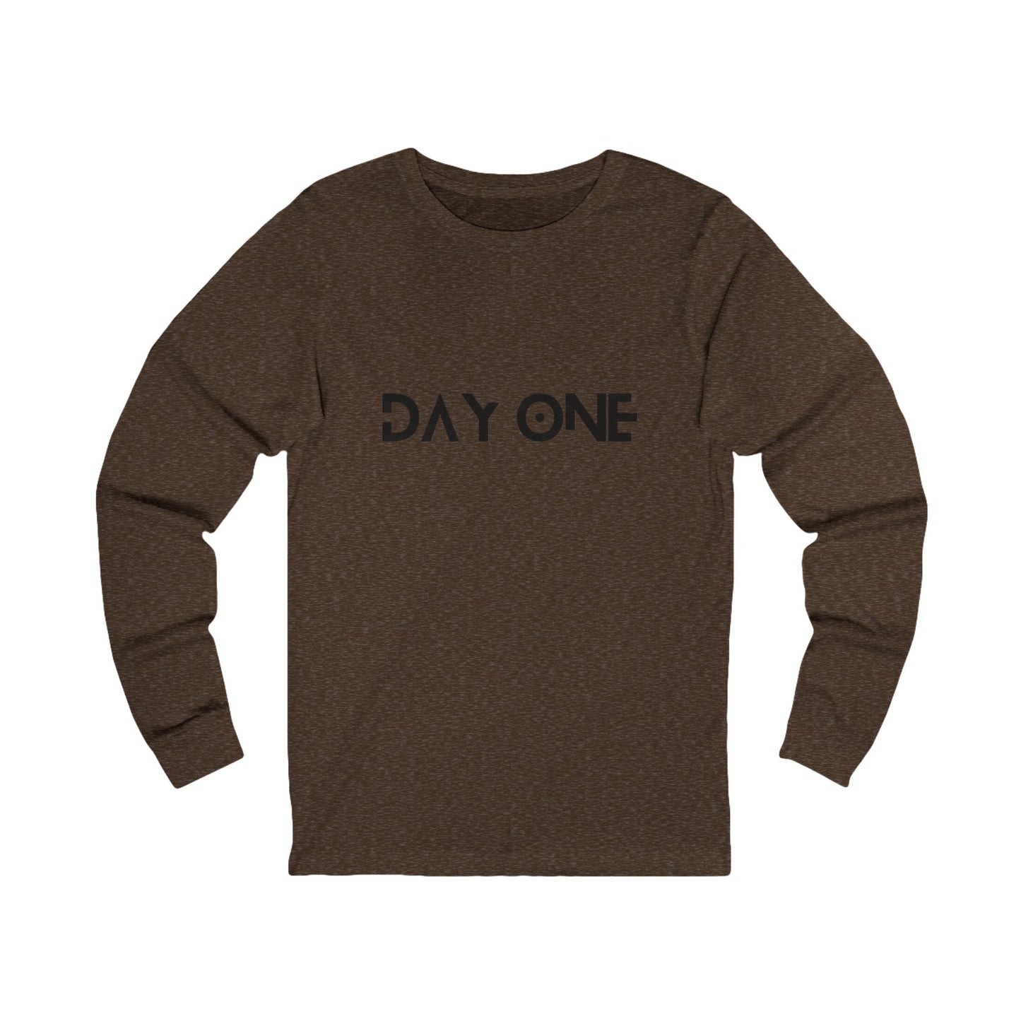 DAY ONE - black text - Jersey Long Sleeve Tee