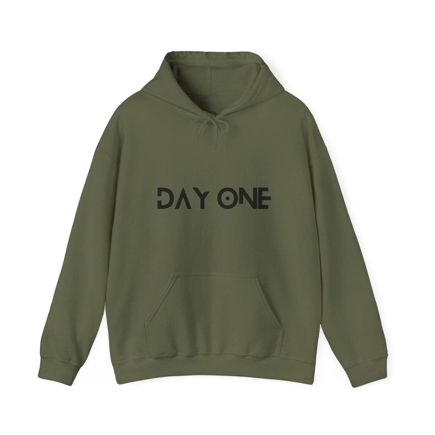 DAY ONE - black text - Hooded Sweatshirt