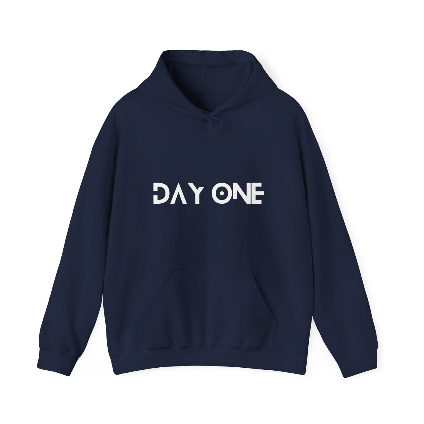 DAY ONE - white text - Hooded Sweatshirt