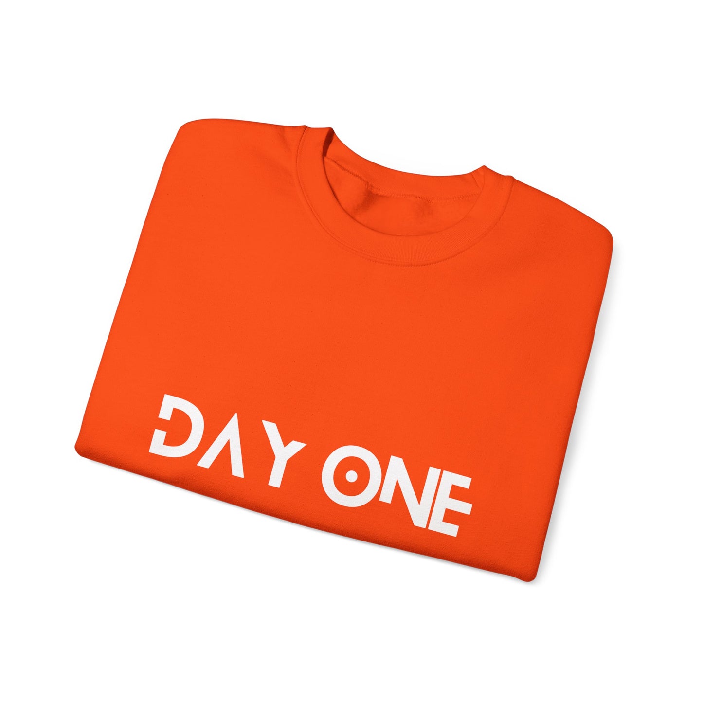 DAY ONE - white text - Crewneck Sweatshirt