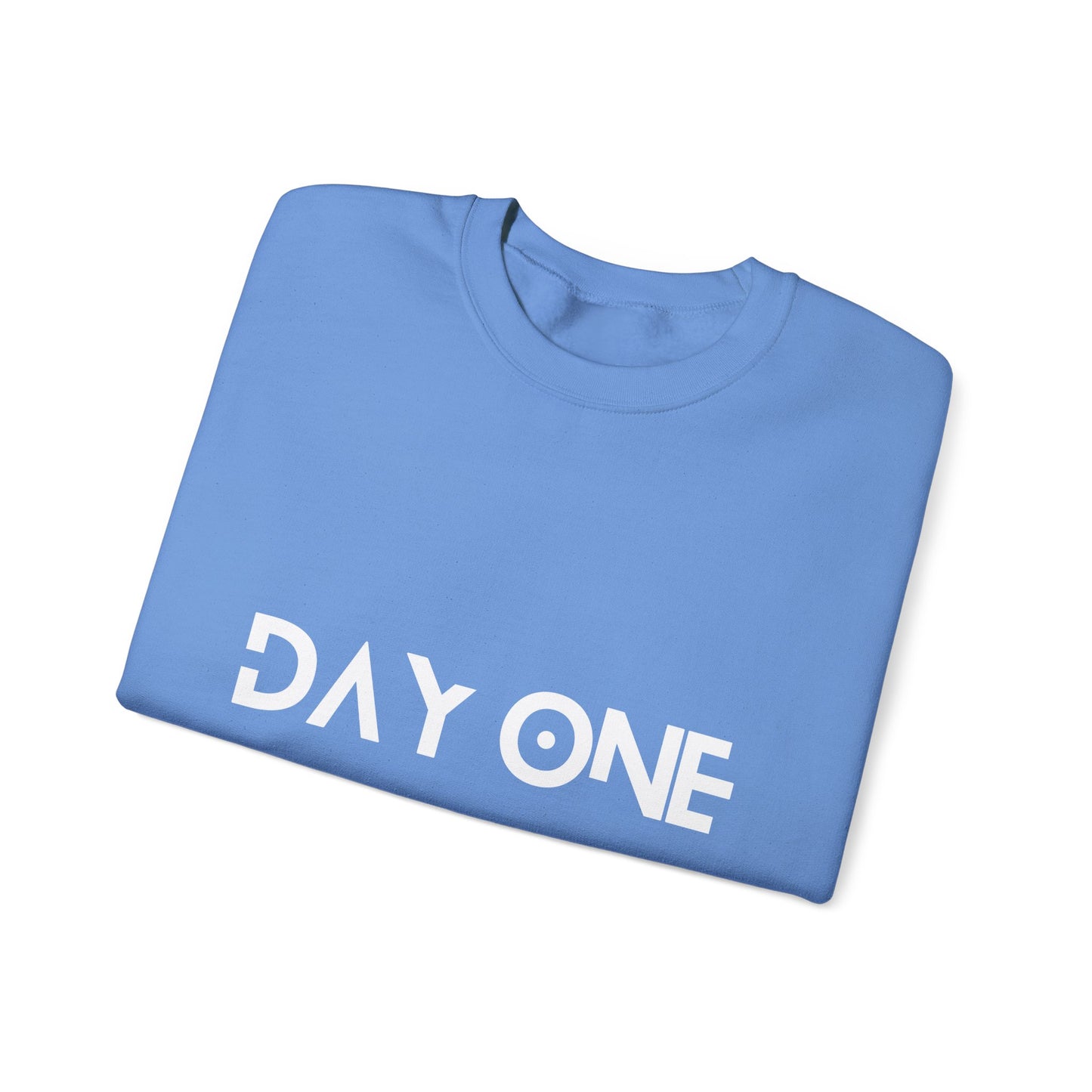 DAY ONE - white text - Crewneck Sweatshirt