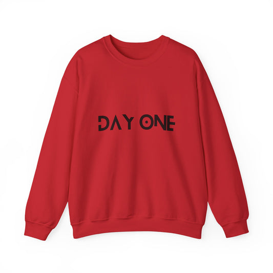 DAY ONE - black text - Crewneck Sweatshirt