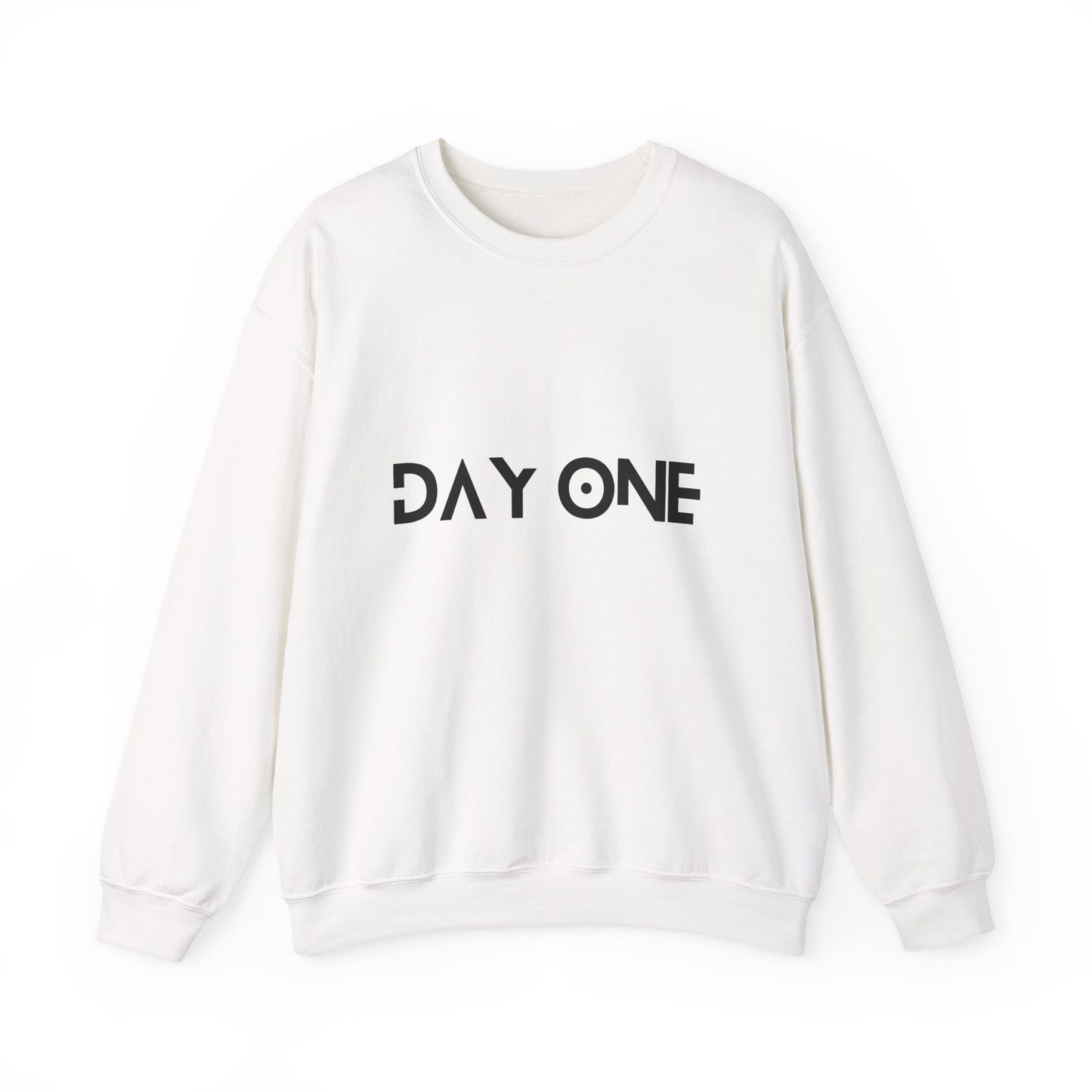DAY ONE - black text - Crewneck Sweatshirt