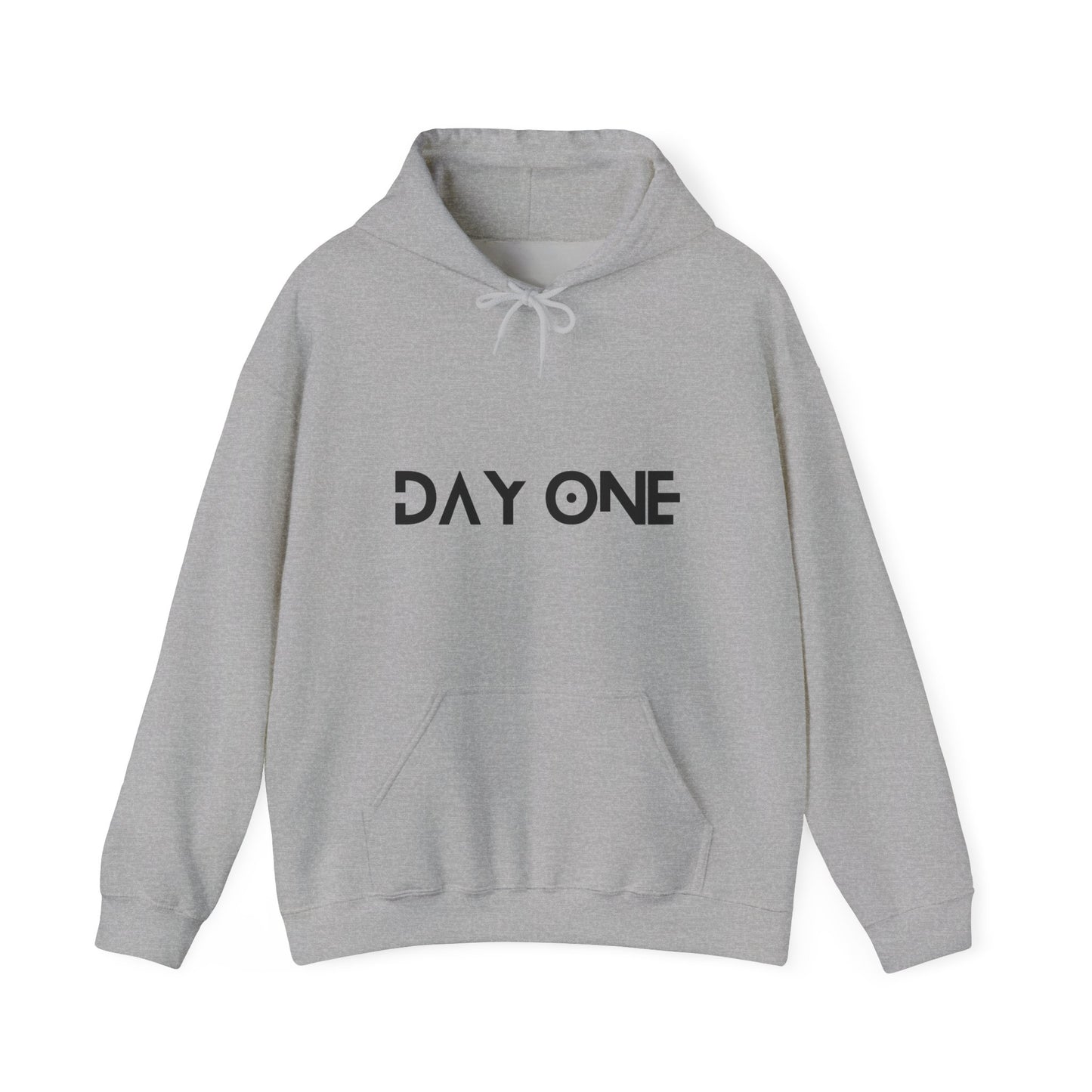 DAY ONE - black text - Hooded Sweatshirt