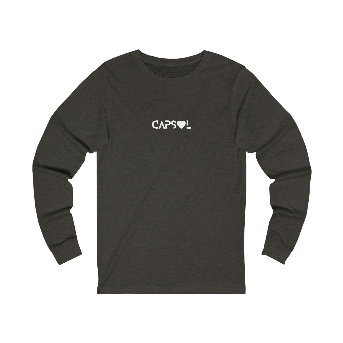 CapSol (front) - white text - VDAY - Unisex Jersey Long Sleeve Tee